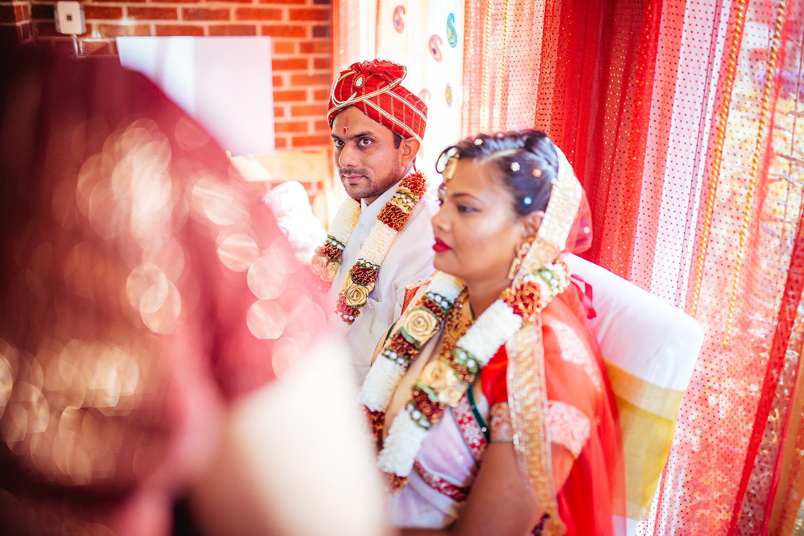 Indian bride and groom getting married in Richmond VA Shawnee Custalow photography