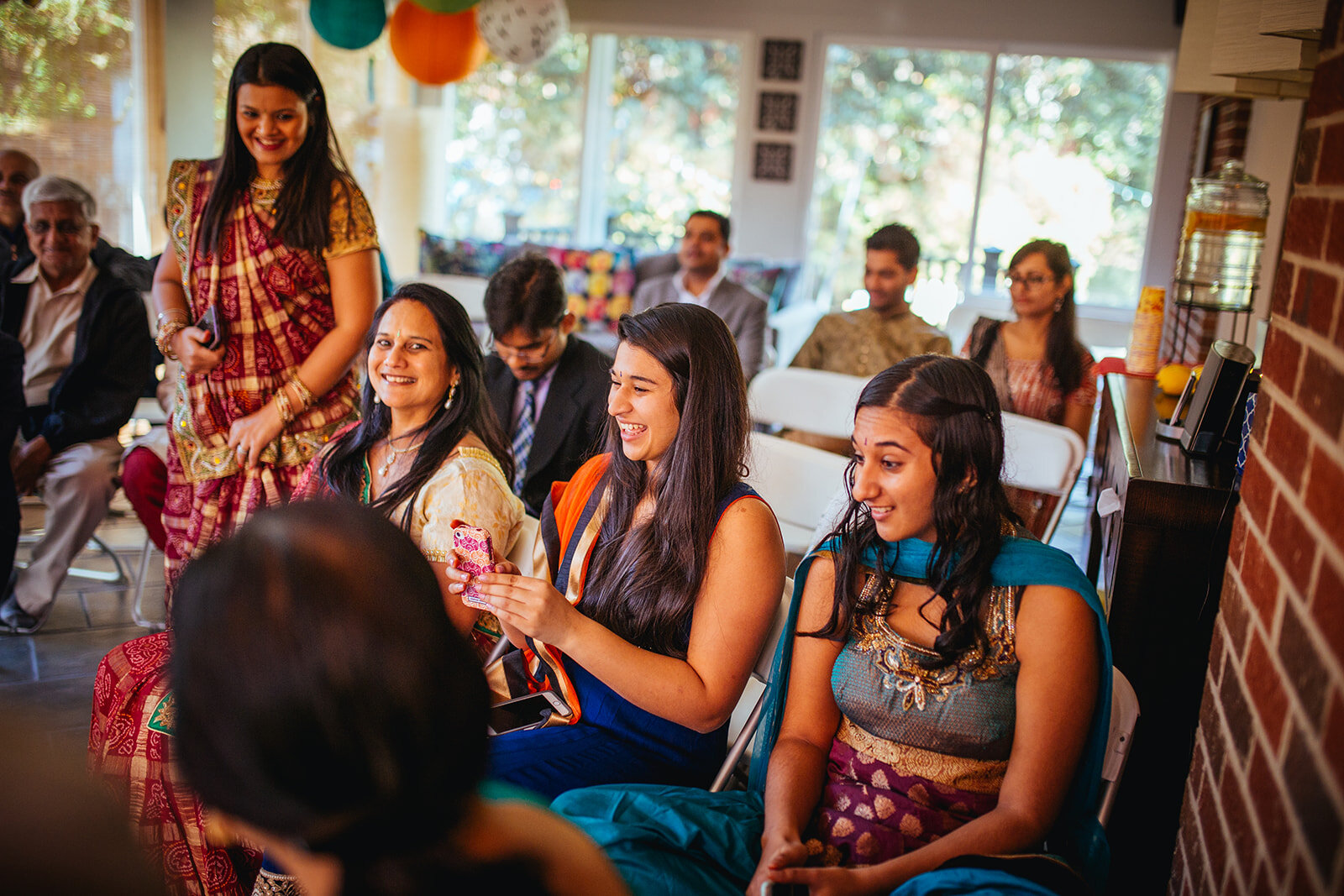 Guests at Indian wedding ceremony in Richmond VA Shawnee Custalow photography
