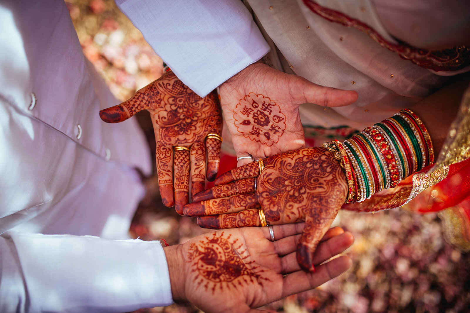 Bride and grooms henna covered hands in Richmond VA Shawnee Custalow photography