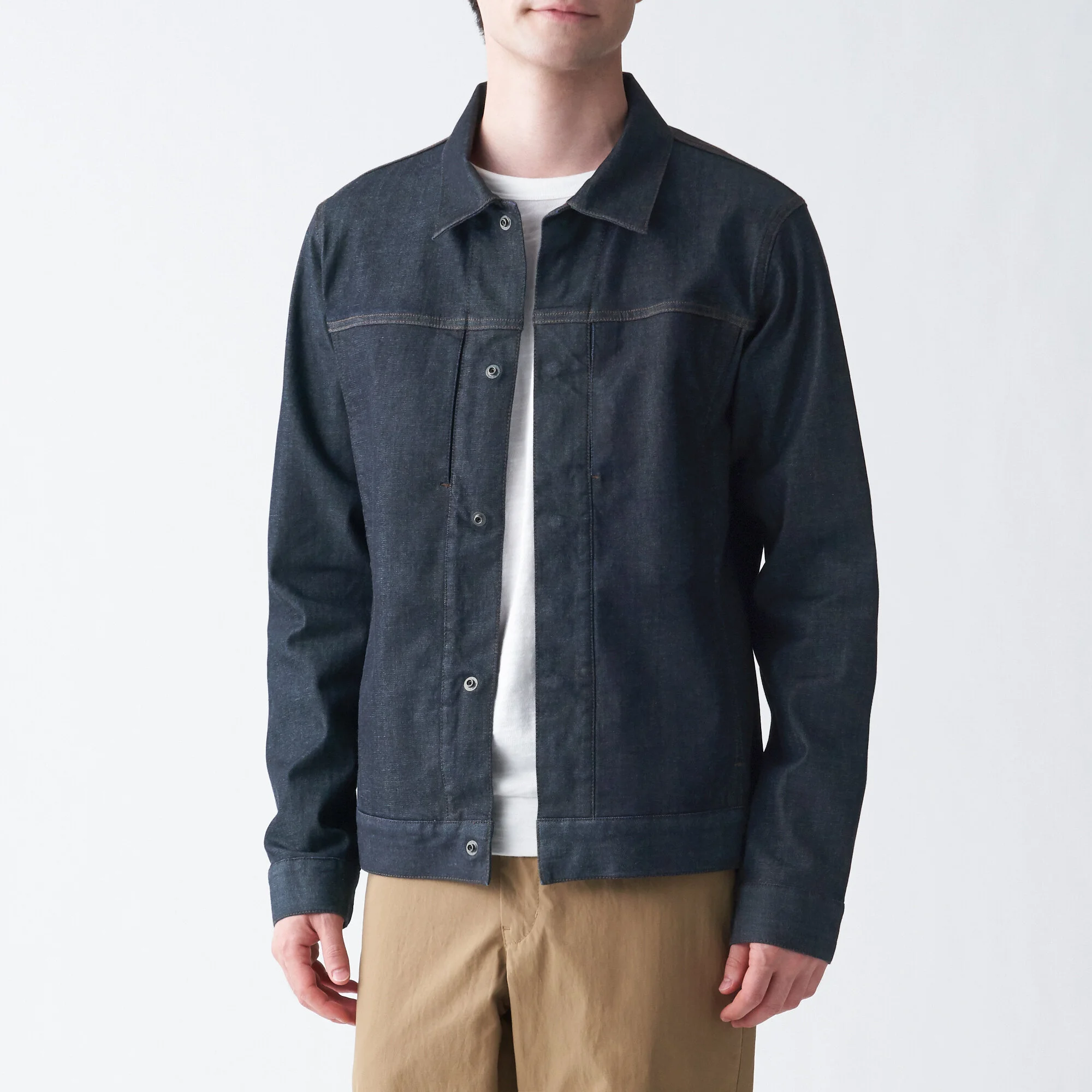 stretch black denim jacket