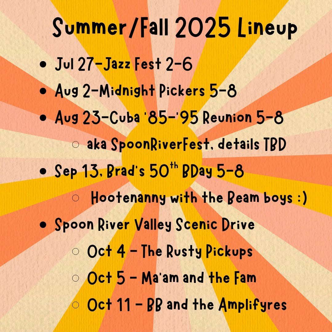 Late Summer + Fall Events — Spoon River Junction Winery