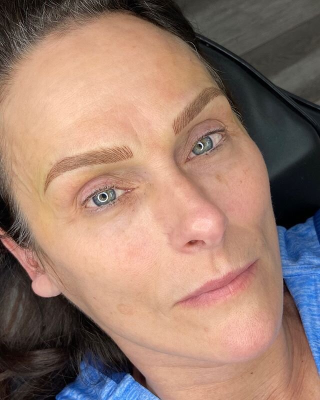 This lucky momma got surprised by her sweet girls with a brow appointment for her birthday! She had previous microblading done that had faded to a reddish color, so I fixed them right up for her!

I often get asked if I can do corrections, and depend