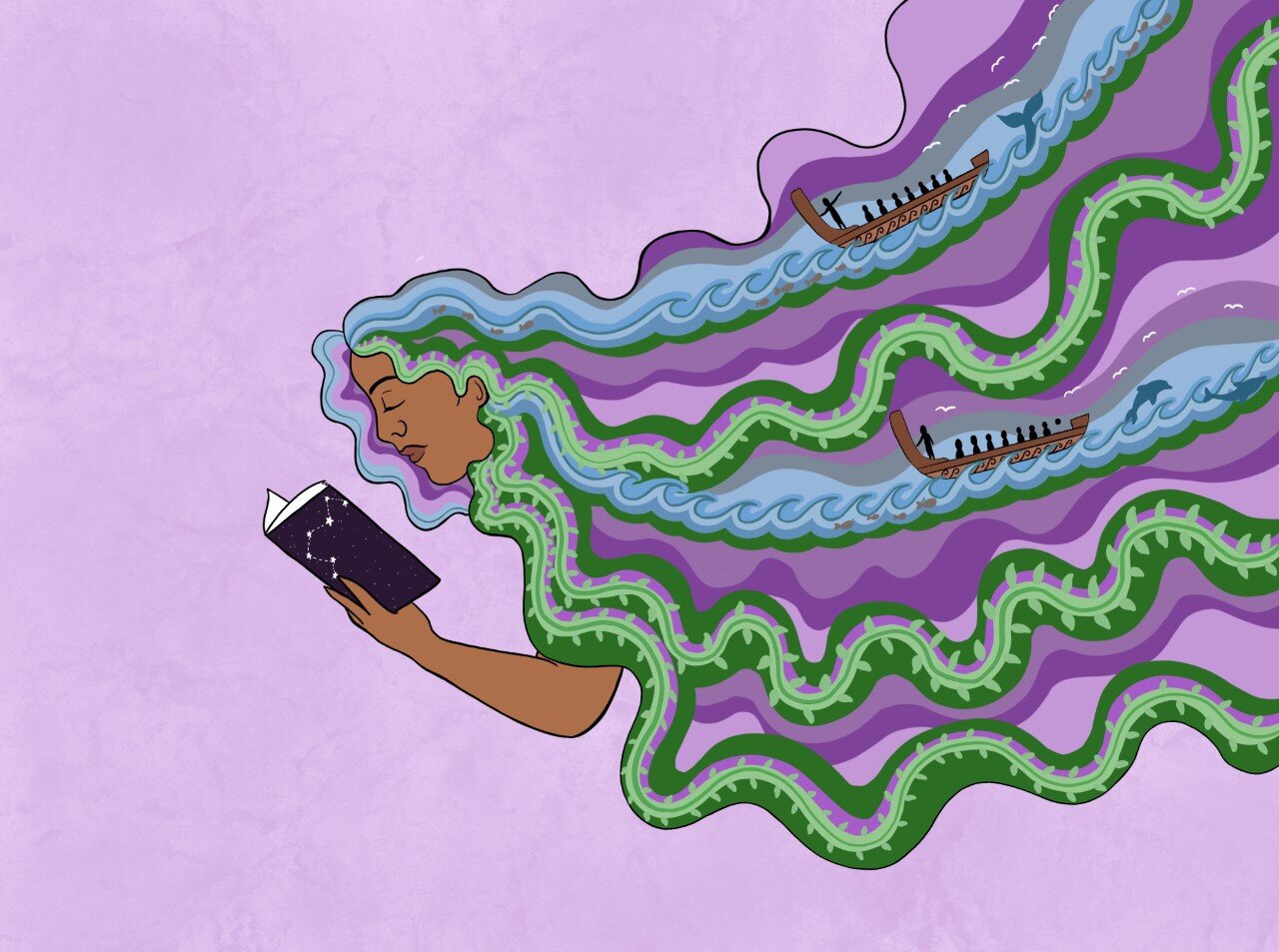 The Verb Mermaid created by artists Jessica Thompson Carr ( The Māori Mermaid) .