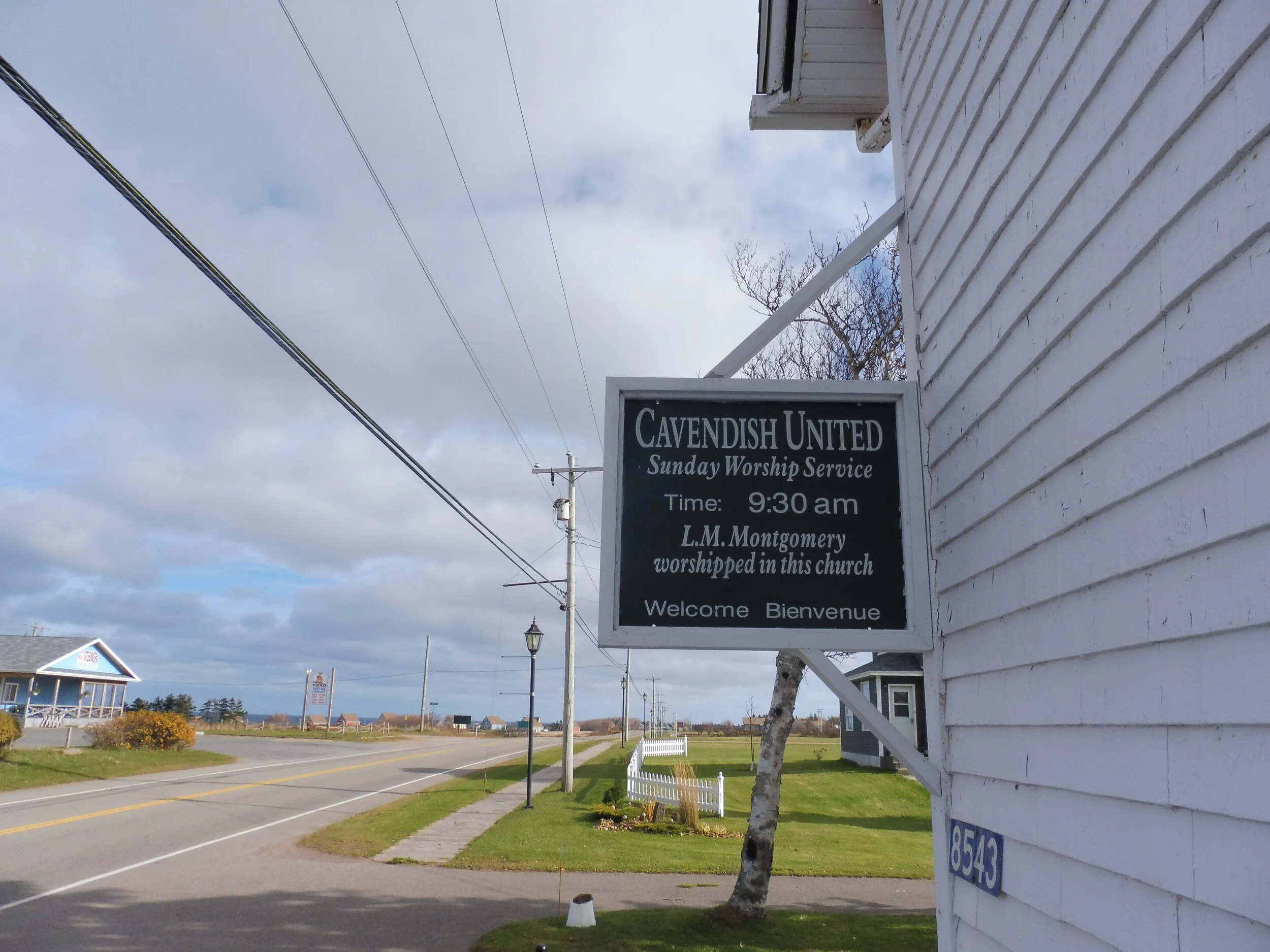 Cavendish, and on the left, the pathway to the Macneill homestead.