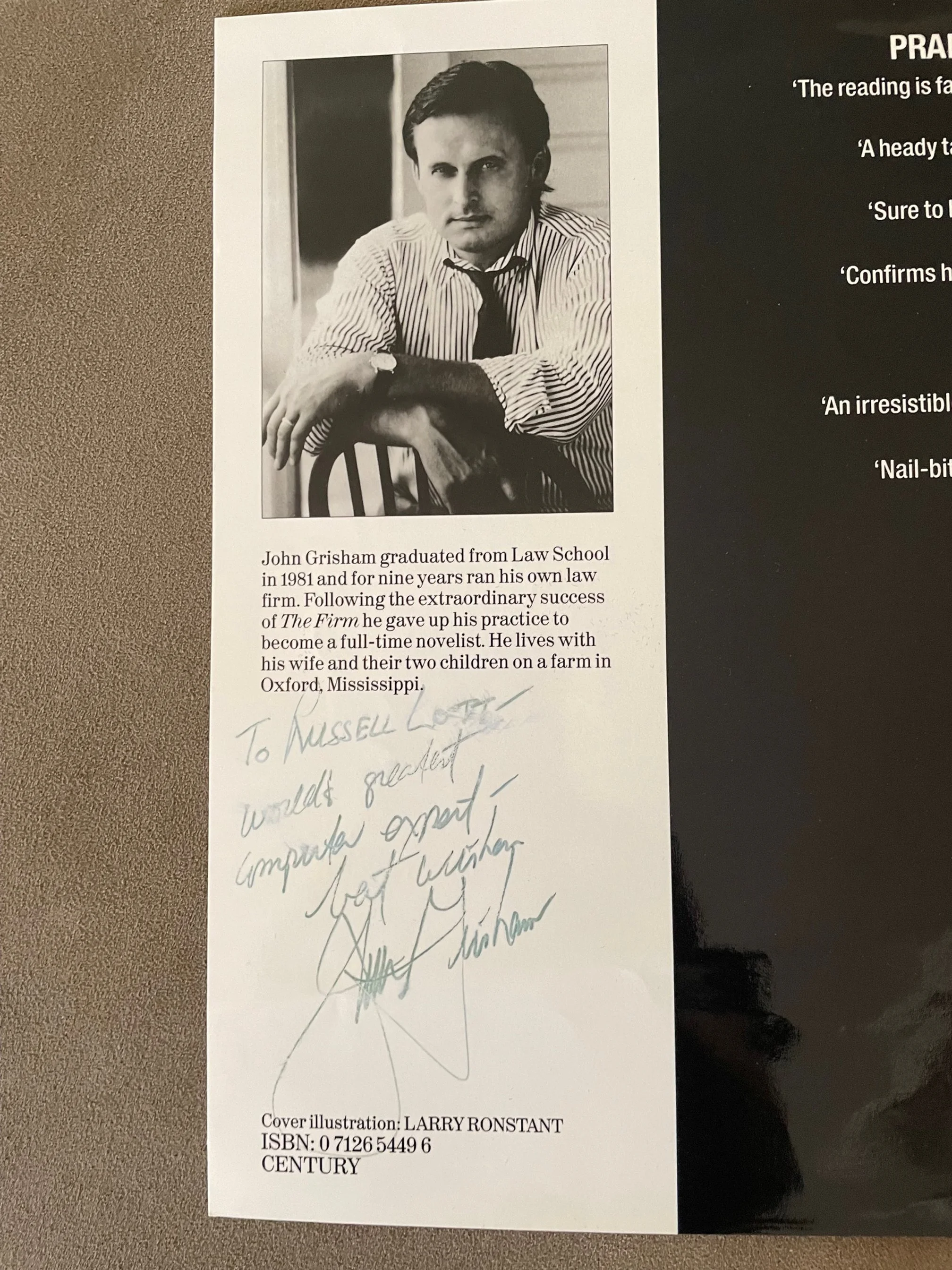 Grisham and Me — My Back Pages