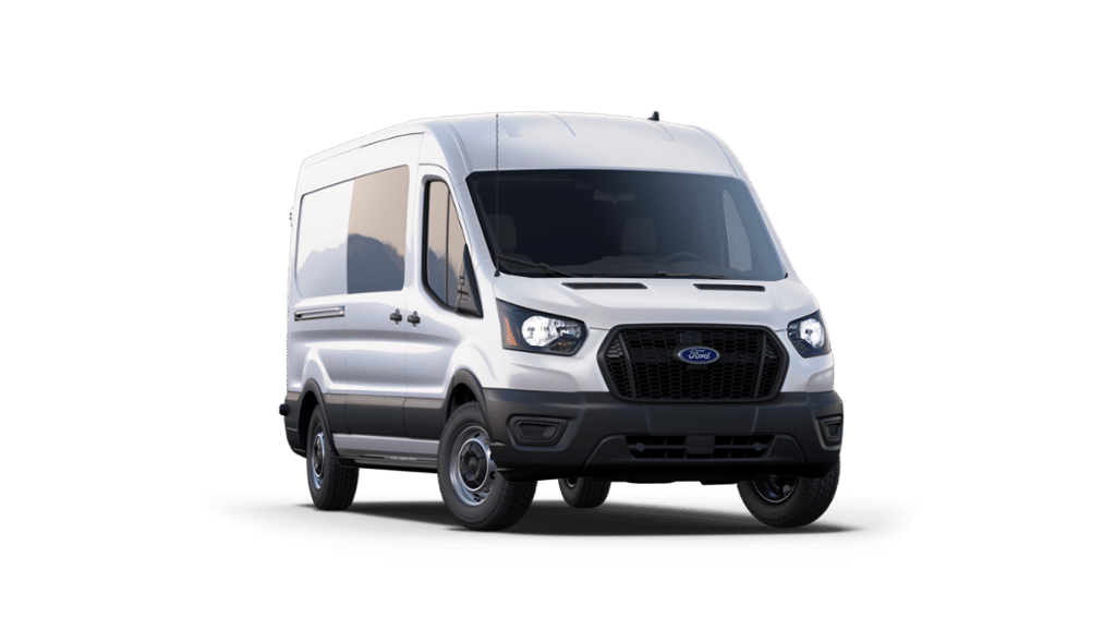 white Ford Transit AWD