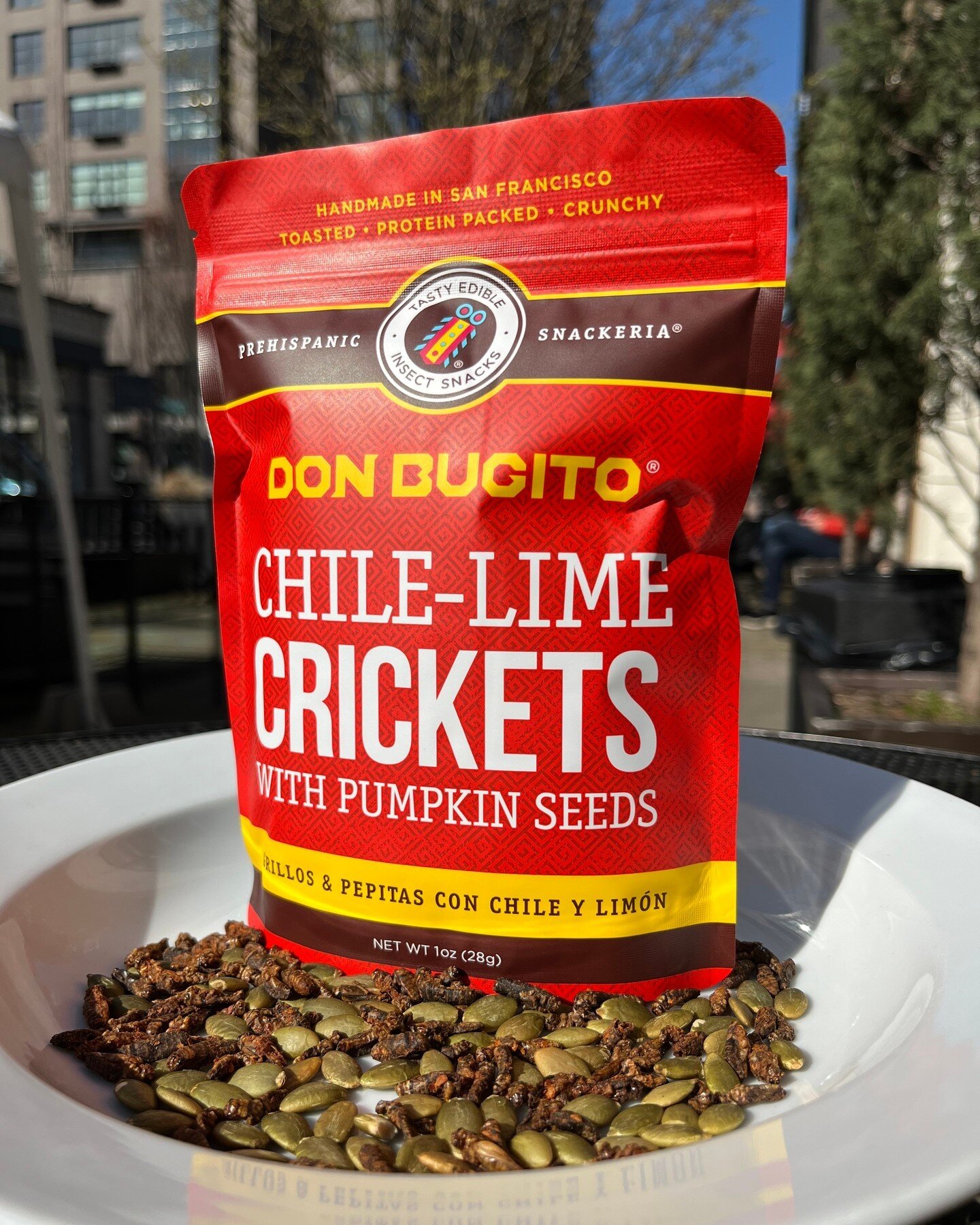 Our staff is raving over @donbugito chile-lime Crickets and pumpkin seeds. 🦗 Before you bug out, Crickets are a great low-calorie source of protein, omega fatty acids, and fiber-- plus, they're sustainable! Did you know that eating Crickets and othe