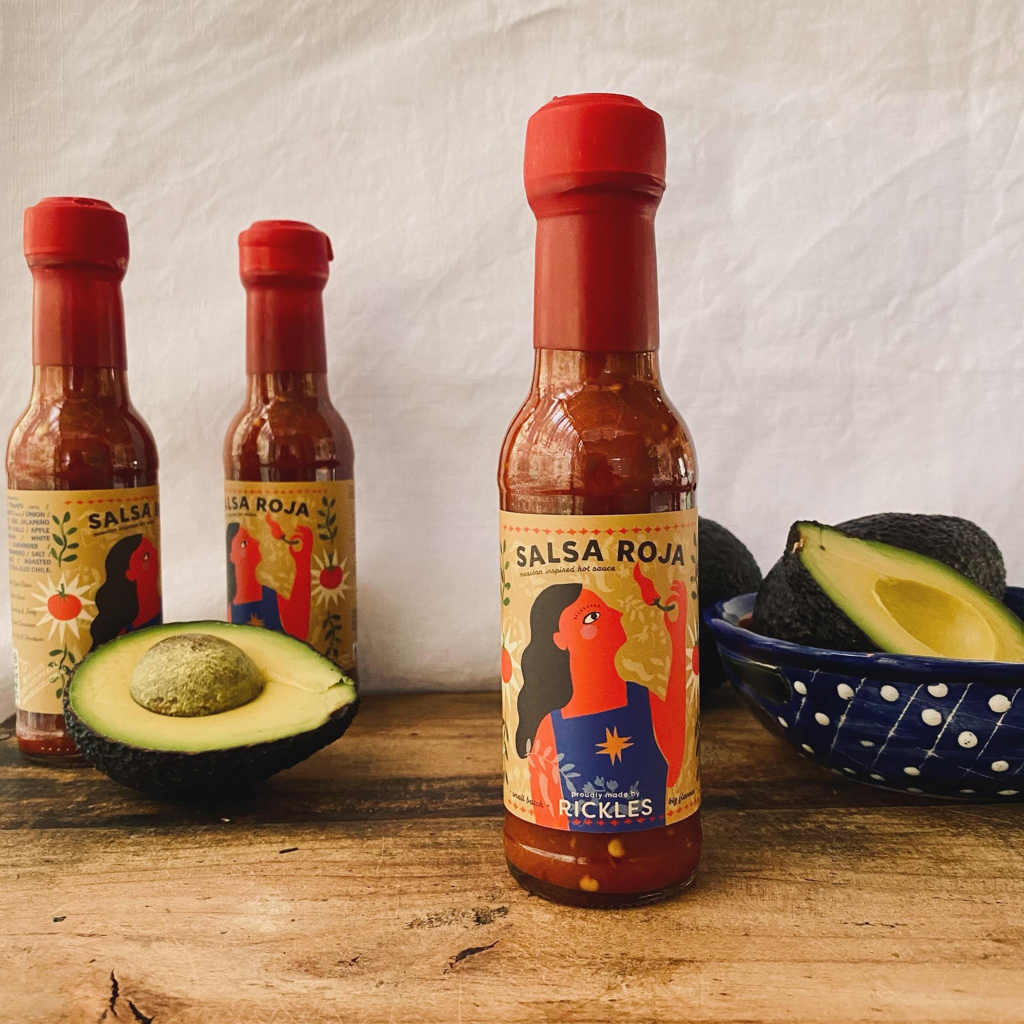 SALSA ROJA / new limited release!! 
Mexican style hot sauce that&rsquo;s fresh and zesty! 
Mild to medium heat.
Great on tacos! 
Available on our website and at markets now!
(We will be getting this out to select stockists soon as well!) 🌶️🌶️🌶️