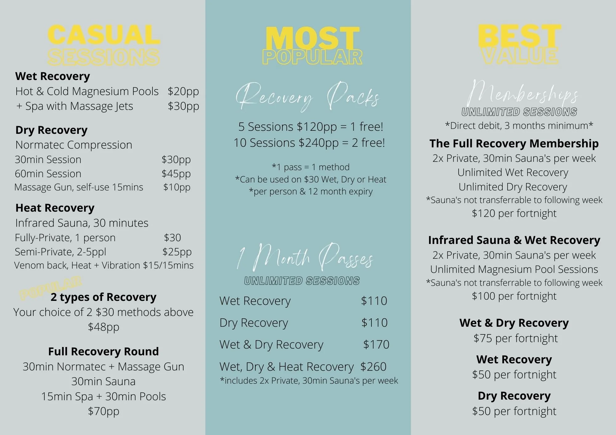 Menu 1 — TLC Recovery Sunshine Coast