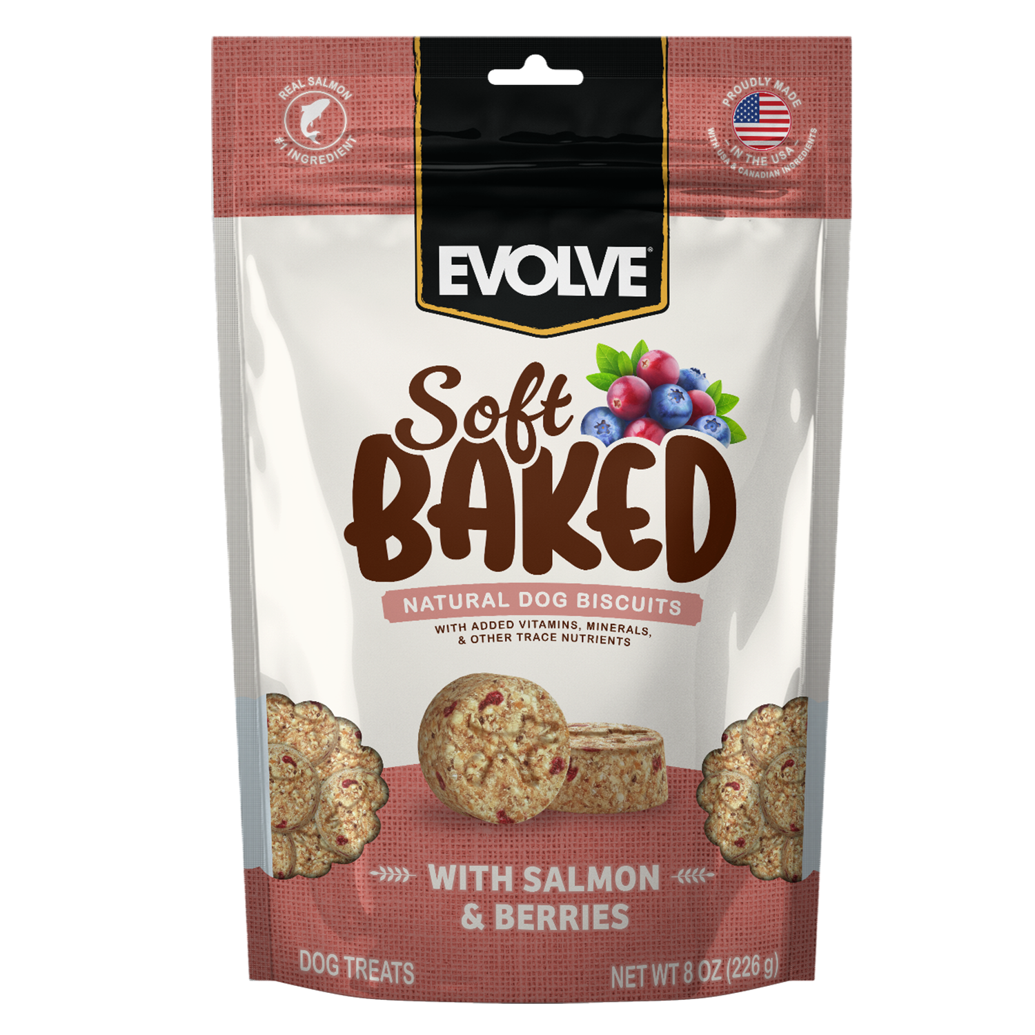 Soft Baked Dog Biscuits with Salmon & Berries