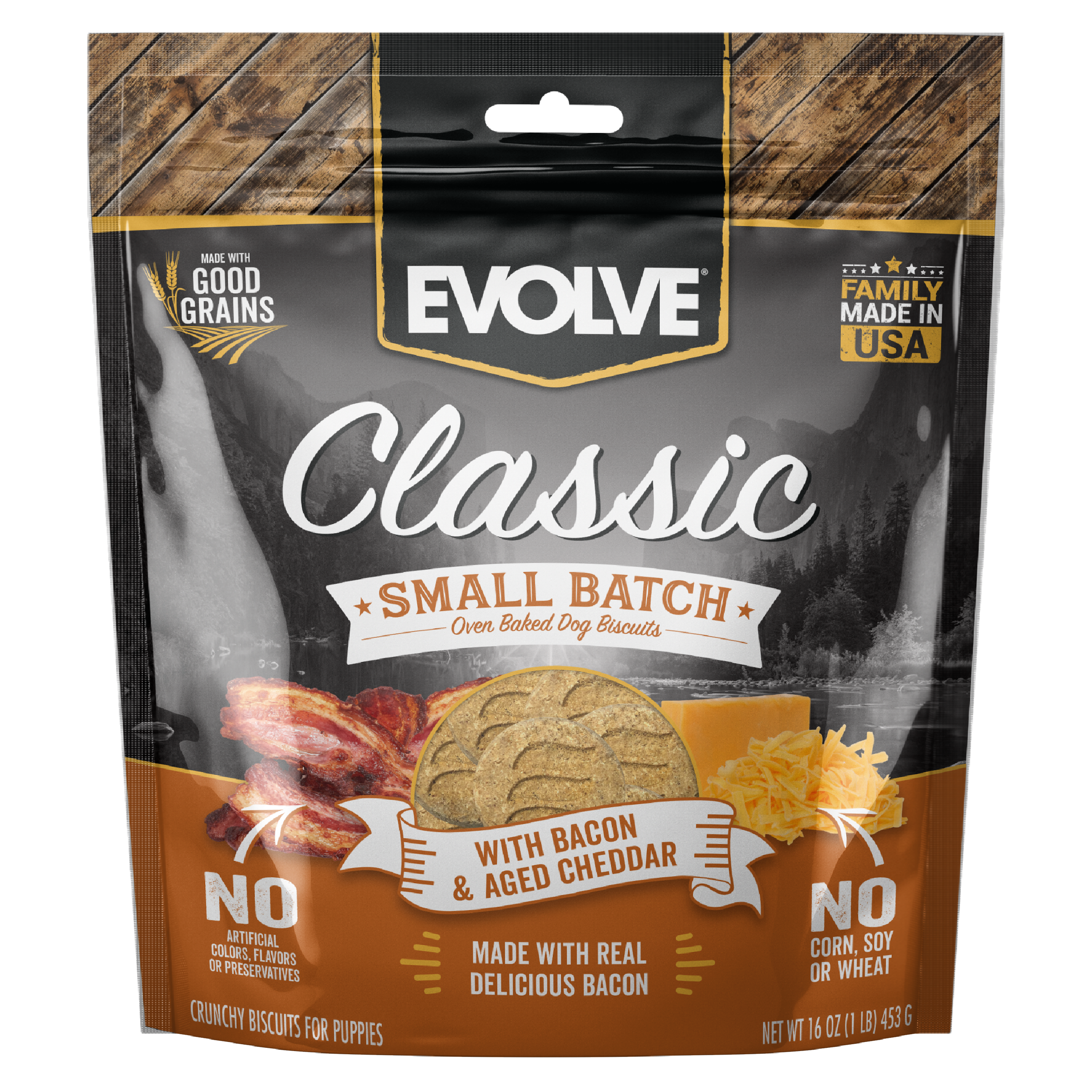 Evolve Classic Small Batch Oven Baked Biscuits with Bacon & Aged Cheddar