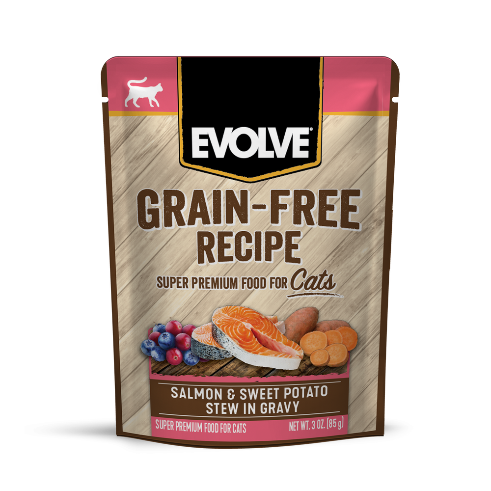 Evolve Grain Free Salmon &amp; Sweet Potato Stew in Gravy Cat Food