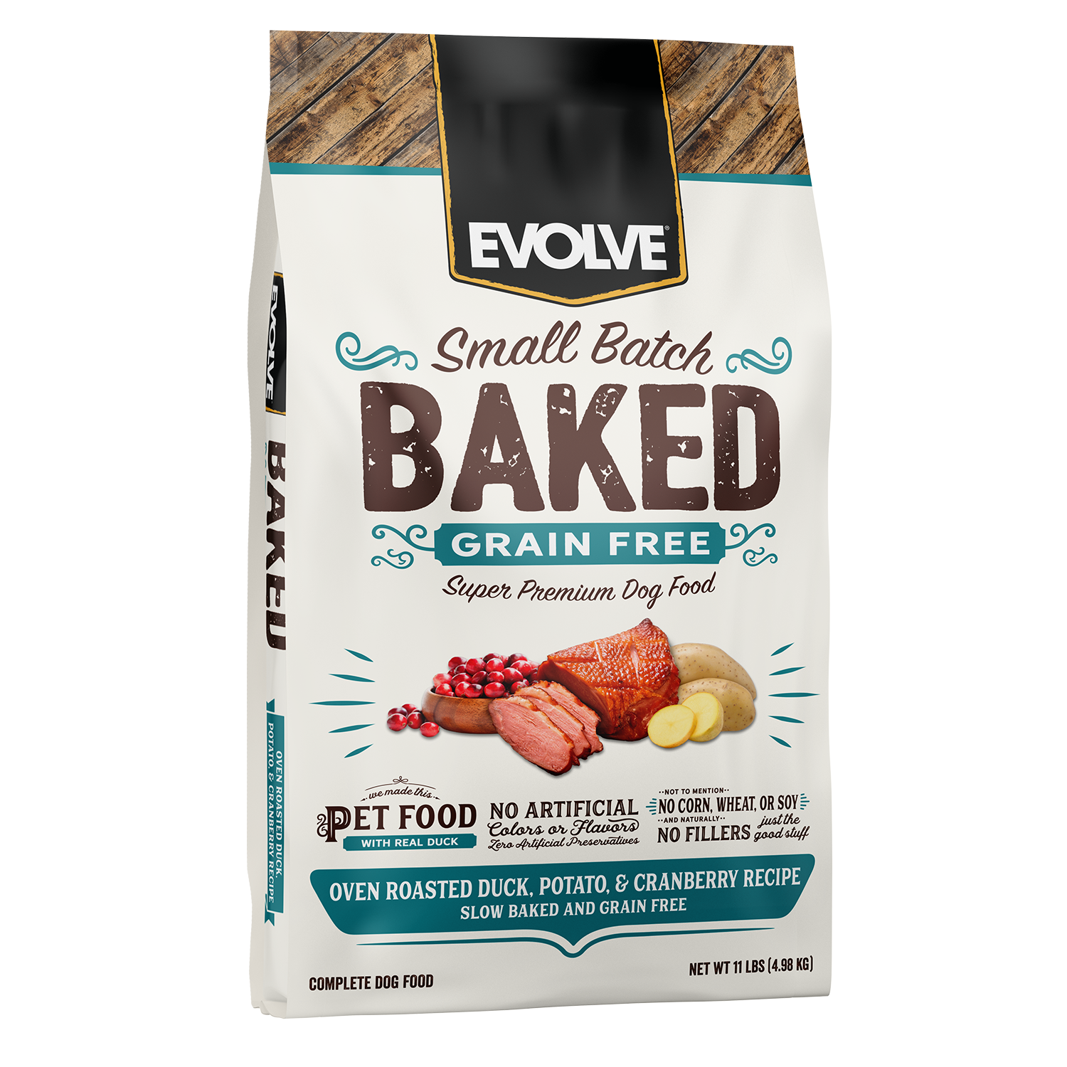 Evolve_Dog_BAKED_DuckCranberry_11LB_TC_Rendering_Front.png