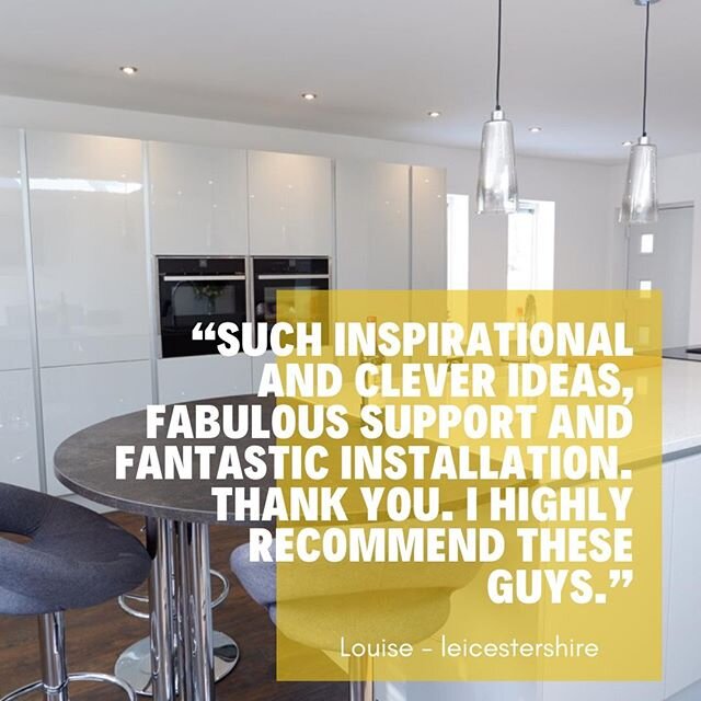 It&rsquo;s lovely to see our clients Louise and David&rsquo;s kind words! This project was a part of a new extension and we designed, supplied and fitted their kitchen, study, bedrooms and tv units. Together we created designs that were coherent as y