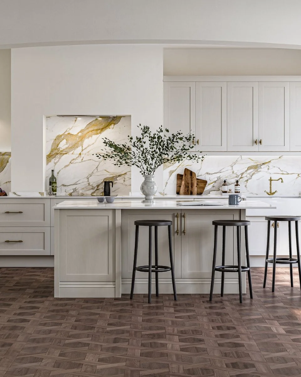 A condensed overview of worktop materials in order of expense!

Laminate - There are a wide range of profiles and brands to choose from to suit any budget. You can choose from leading colours and textures to achieve a certain look without eating too 