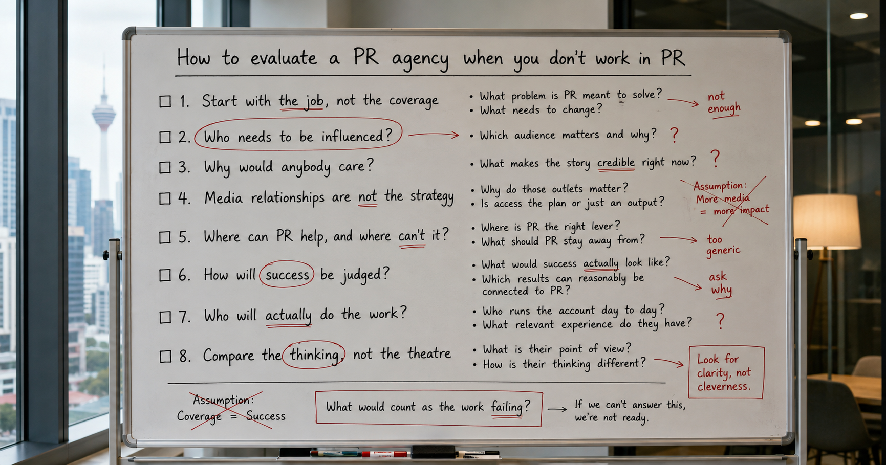 How to evaluate a PR agency when you don't work in PR