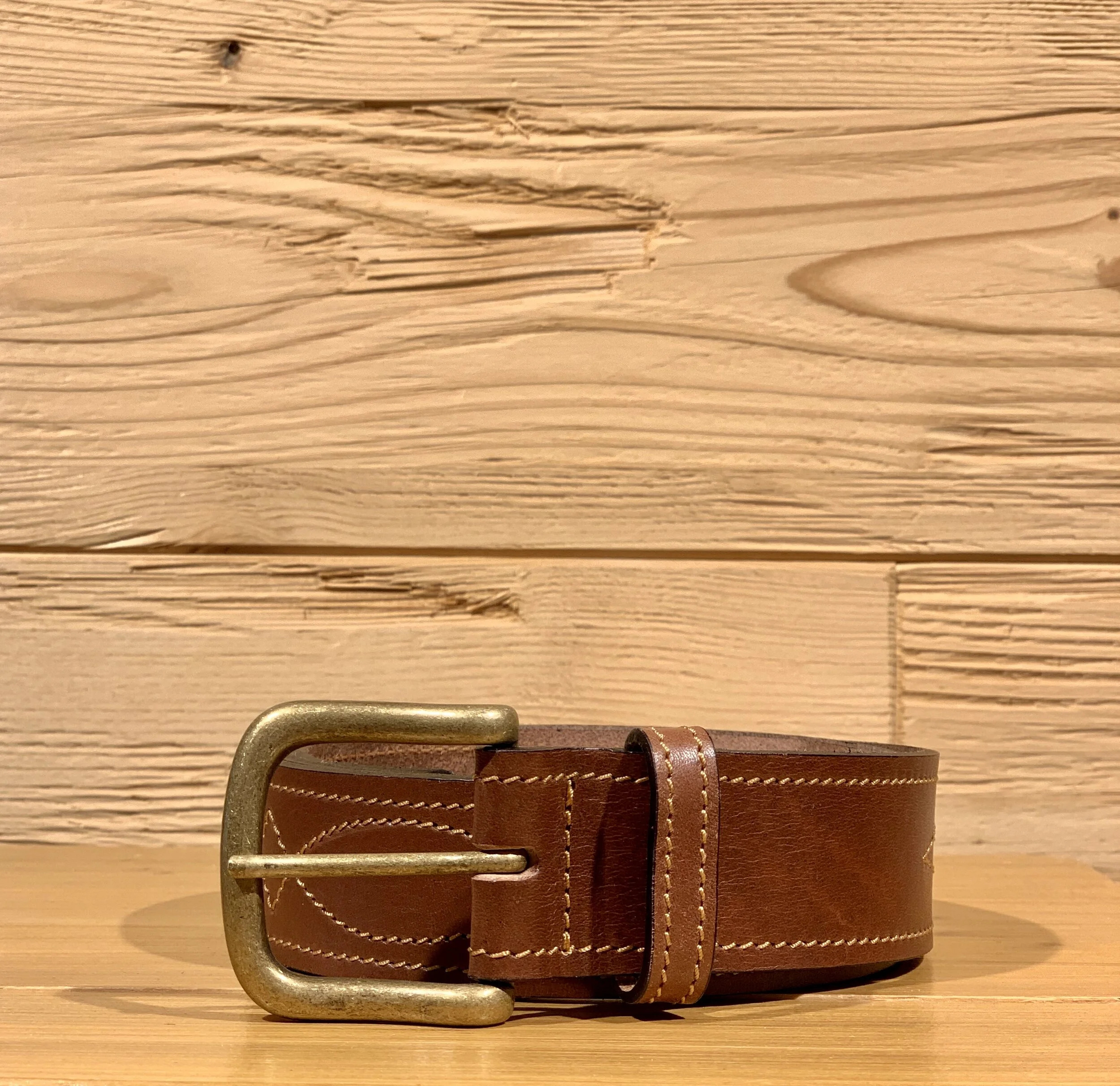 Em-naturreich Jägergürtel Mit Eichenlaub Motiv - 4cm Breite Rindleder