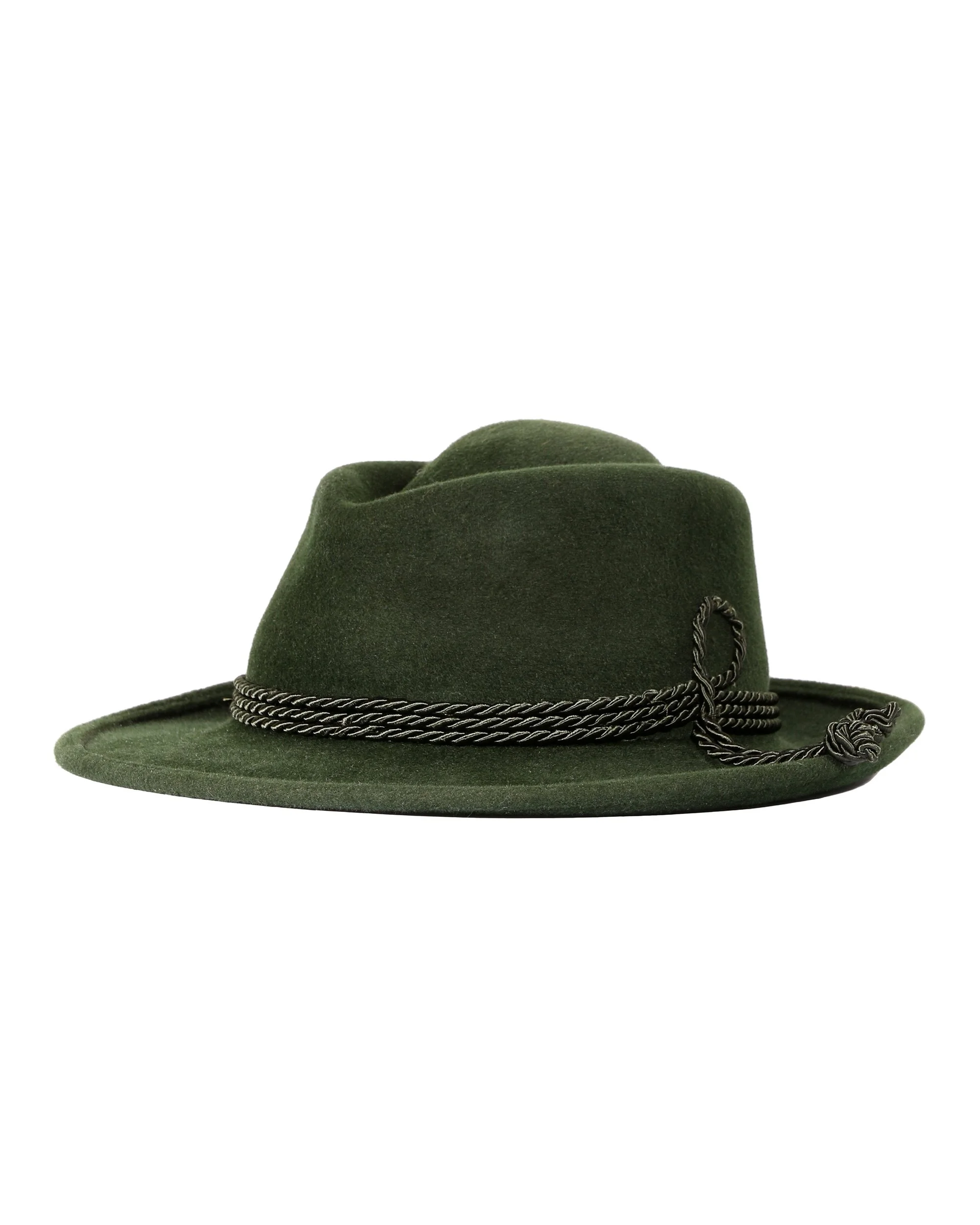 Velour Trachtenhut grn mit 3fach Kordel  Karl Jger