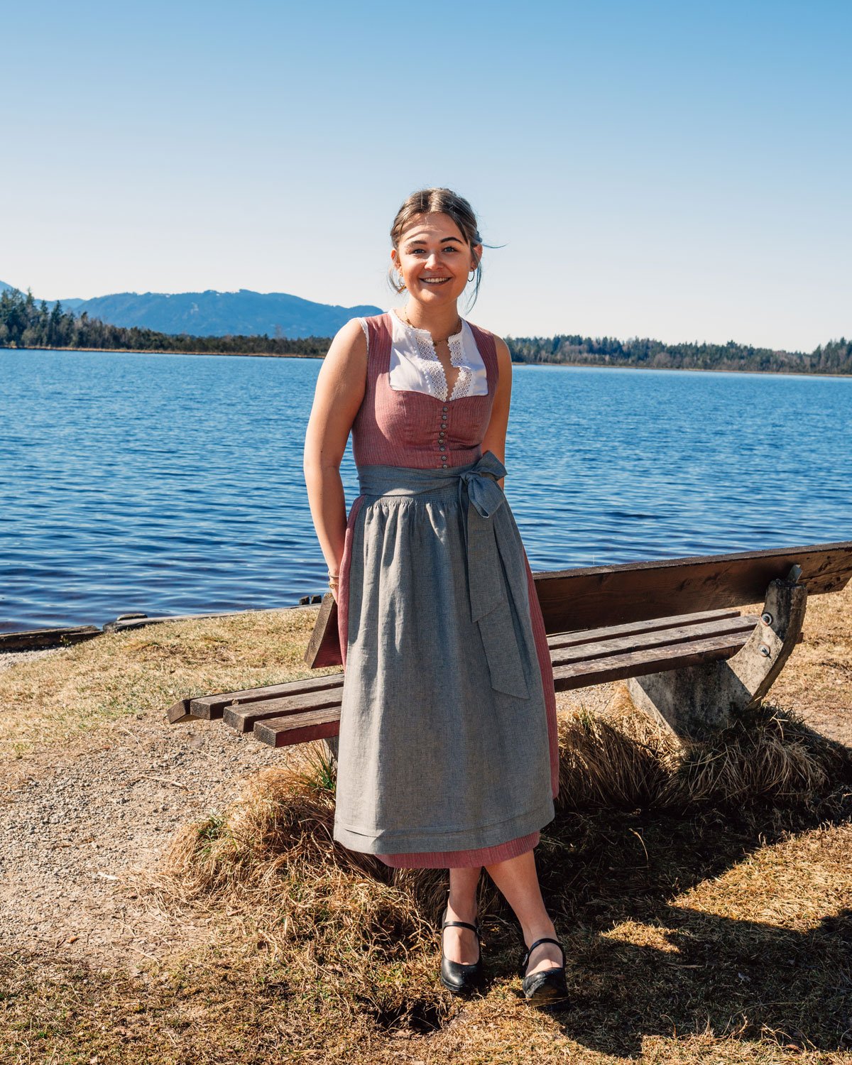 Dirndl rosa gestreift