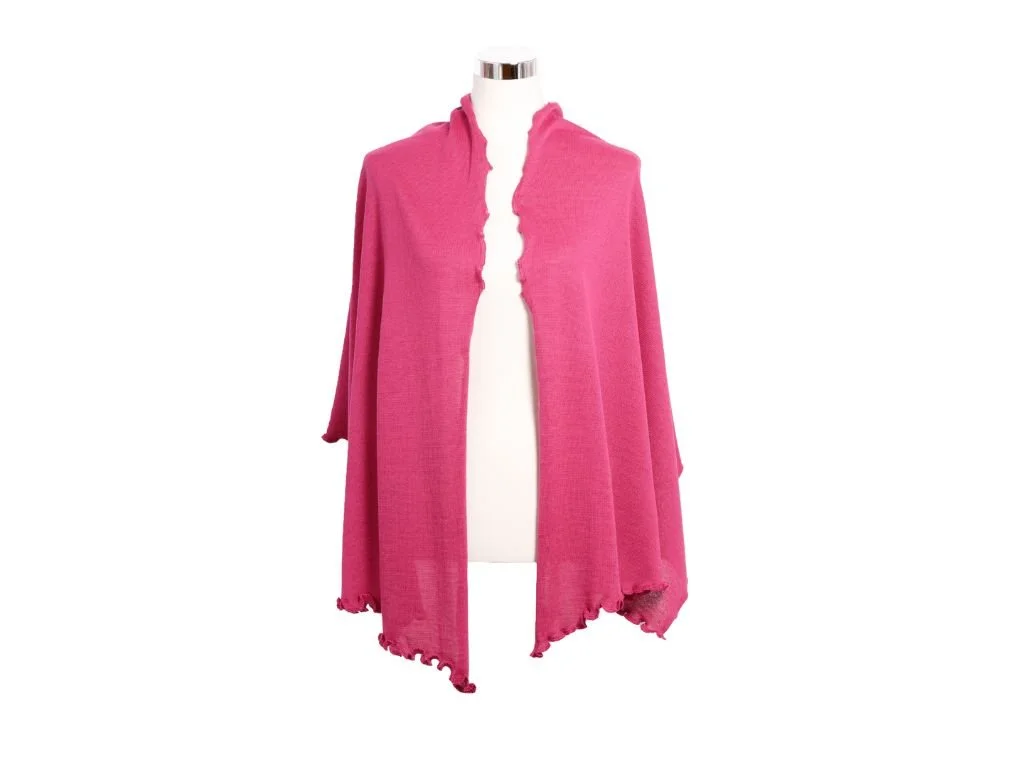Stola mit Rüsche fuchsia