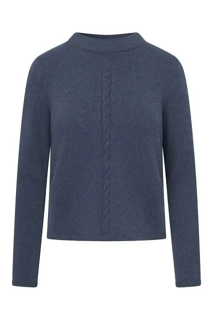 Pullover "Palina" mit Falte blau