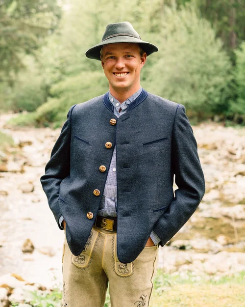 Trachten Lederjacken Herren German Wear Lederjacke Trend 522J