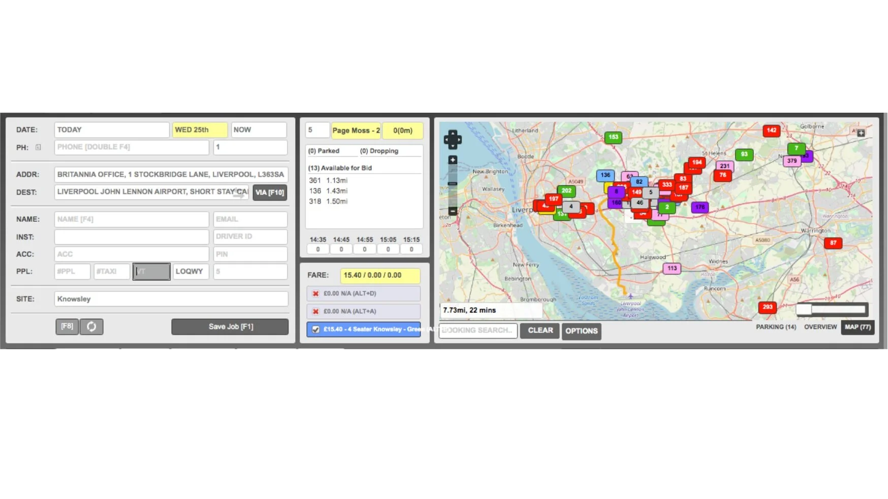 Shortest Routes for Accounts