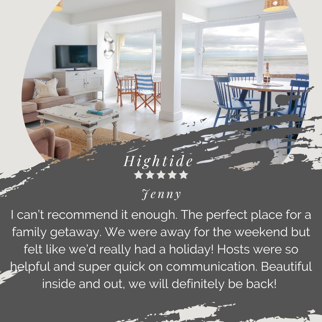 More lovely reviews from our super guests!🥰

🏠Hightide 
Sleeps 4, 2 bedrooms (1 King, 1 Twin)
Spectacular sea views
Prime beachfront location in Bracklesham Bay
Booking link in bio 🔗
.
.
 #guestreview #guestreviews⭐️ #guestreviewswelove #guestslov