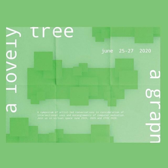 @sawvideo &lsquo;s symposium &ldquo;a graph, a lovely tree&rdquo; launches today! Head to their page to register- from panel discussions on art making and parenting to making pasta and virtual @timekode dance party.