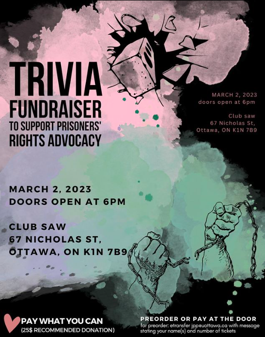 Trivia Fundraiser to Support Prisoners' Rights Advocacy