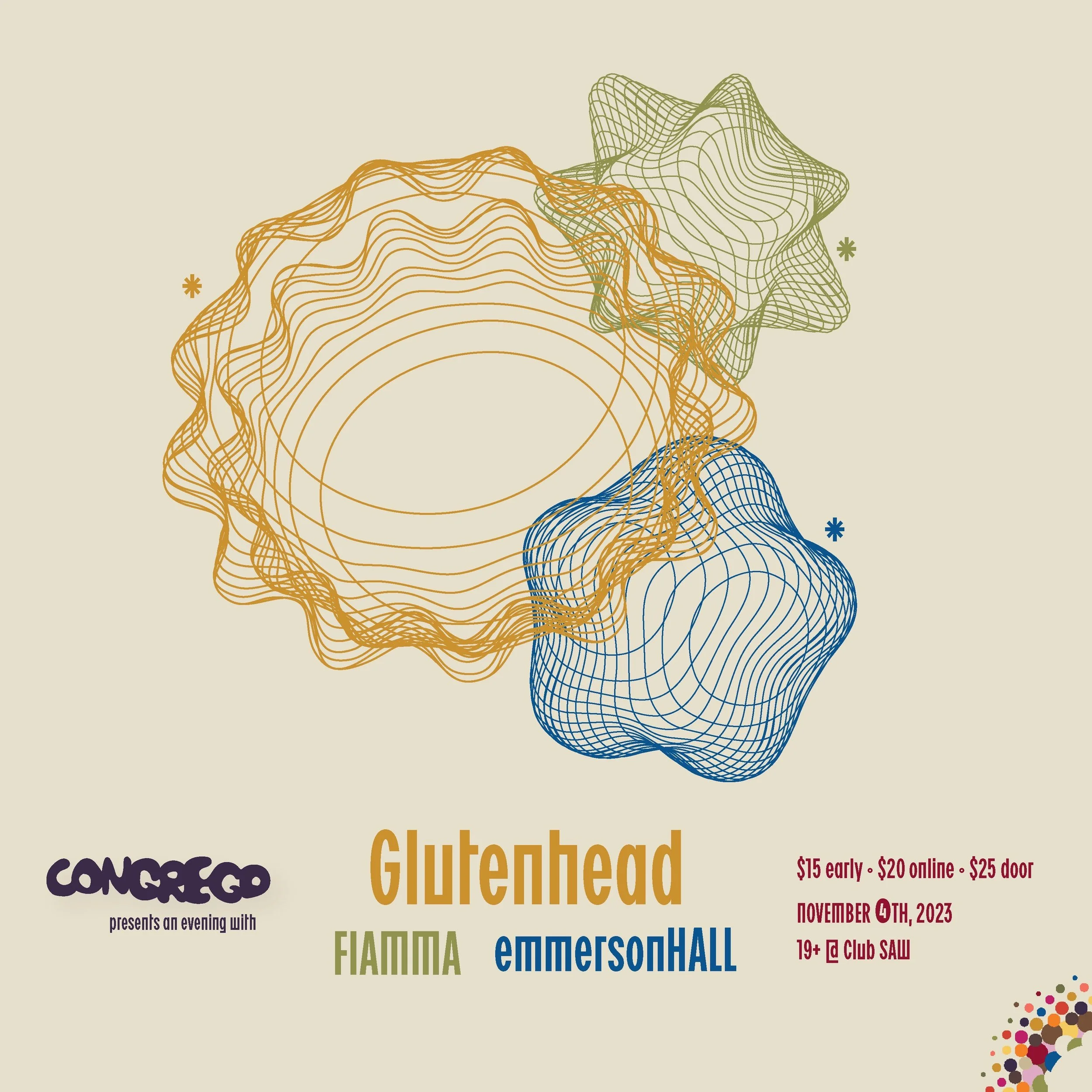 An evening with: Glutenhead, FIAMMA &amp; emmersonHALL