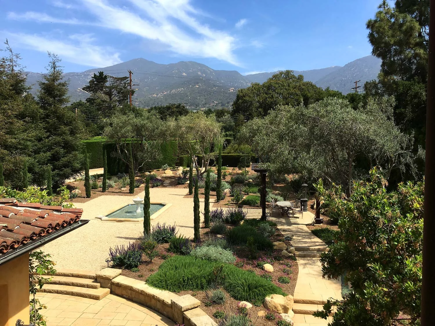 Formal Tuscan Garden with a Twist