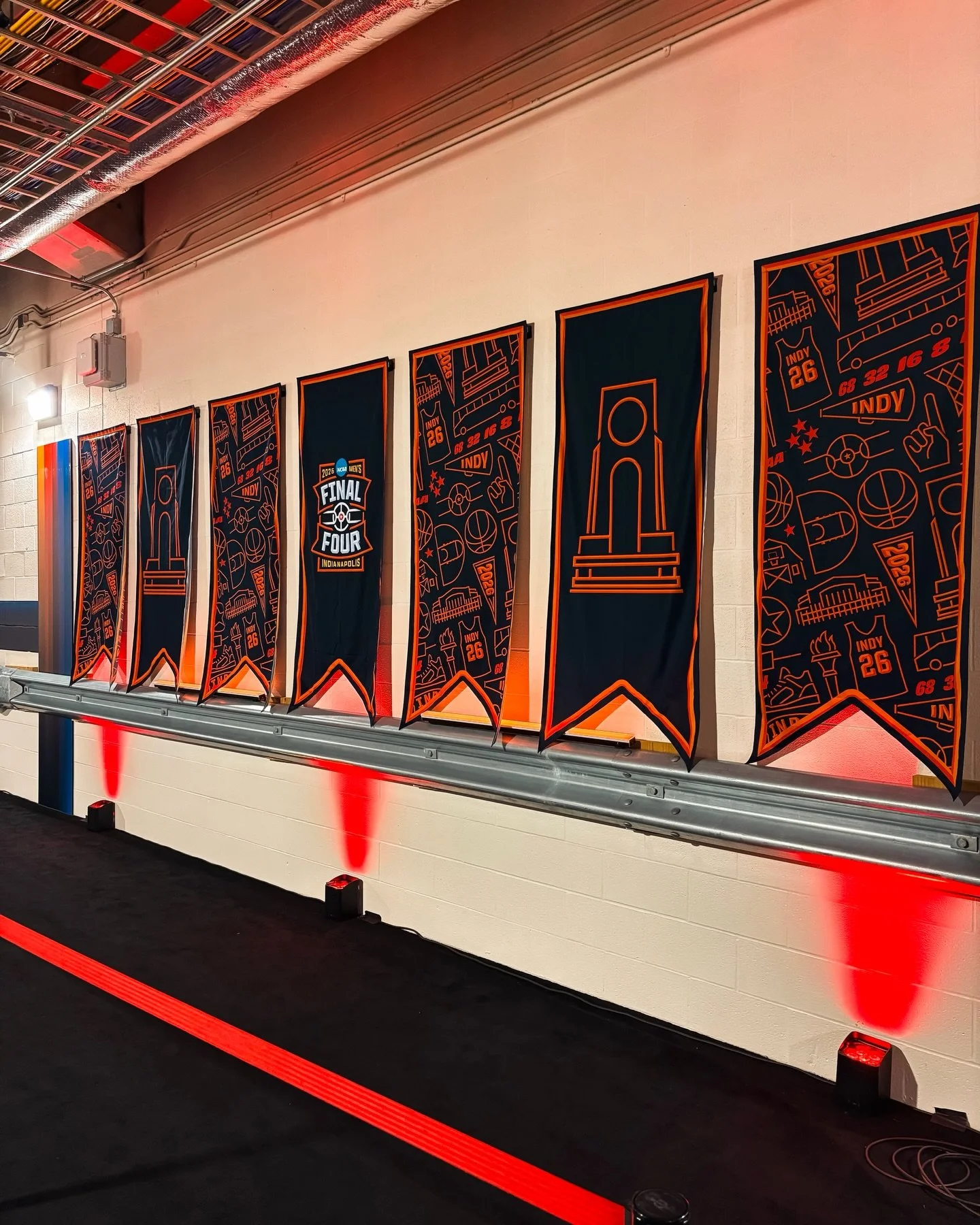 Not every part of the experience is designed for the crowd🏀

For the 2026 NCAA Men&rsquo;s Final Four, our work extended into the spaces only players and staff see, from locker rooms to back-of-house corridors. These environments are built to suppor