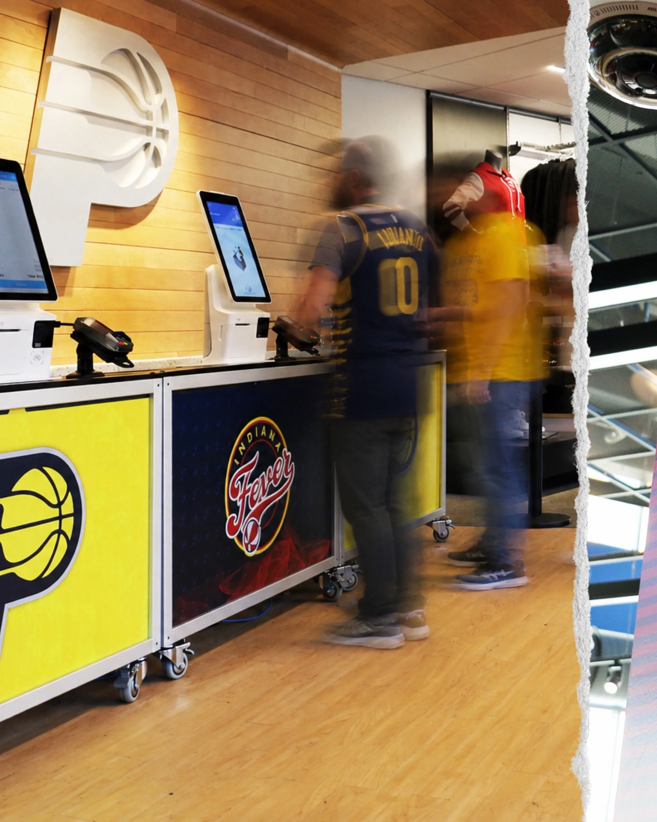 The Fever are back at Gainbridge Fieldhouse tonight🏀

As fans head to the home opener, make sure to stop by the Fever Team Store to check out the environment graphics our team designed throughout the space. Built to match the energy surrounding this