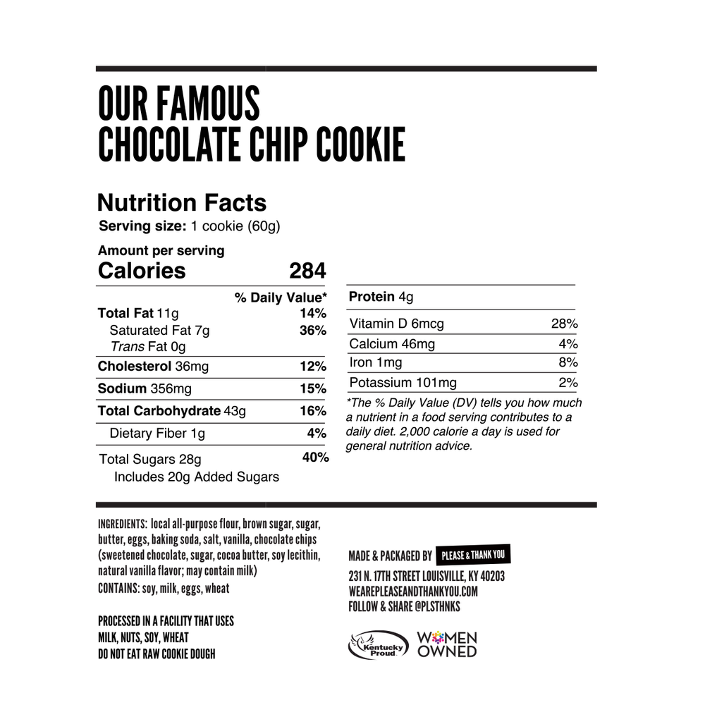 PLEASE & THANK YOU, a chocolate chip cookie bakery and coffee shop