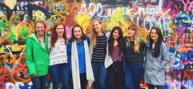 Group photo study abroad in Europe