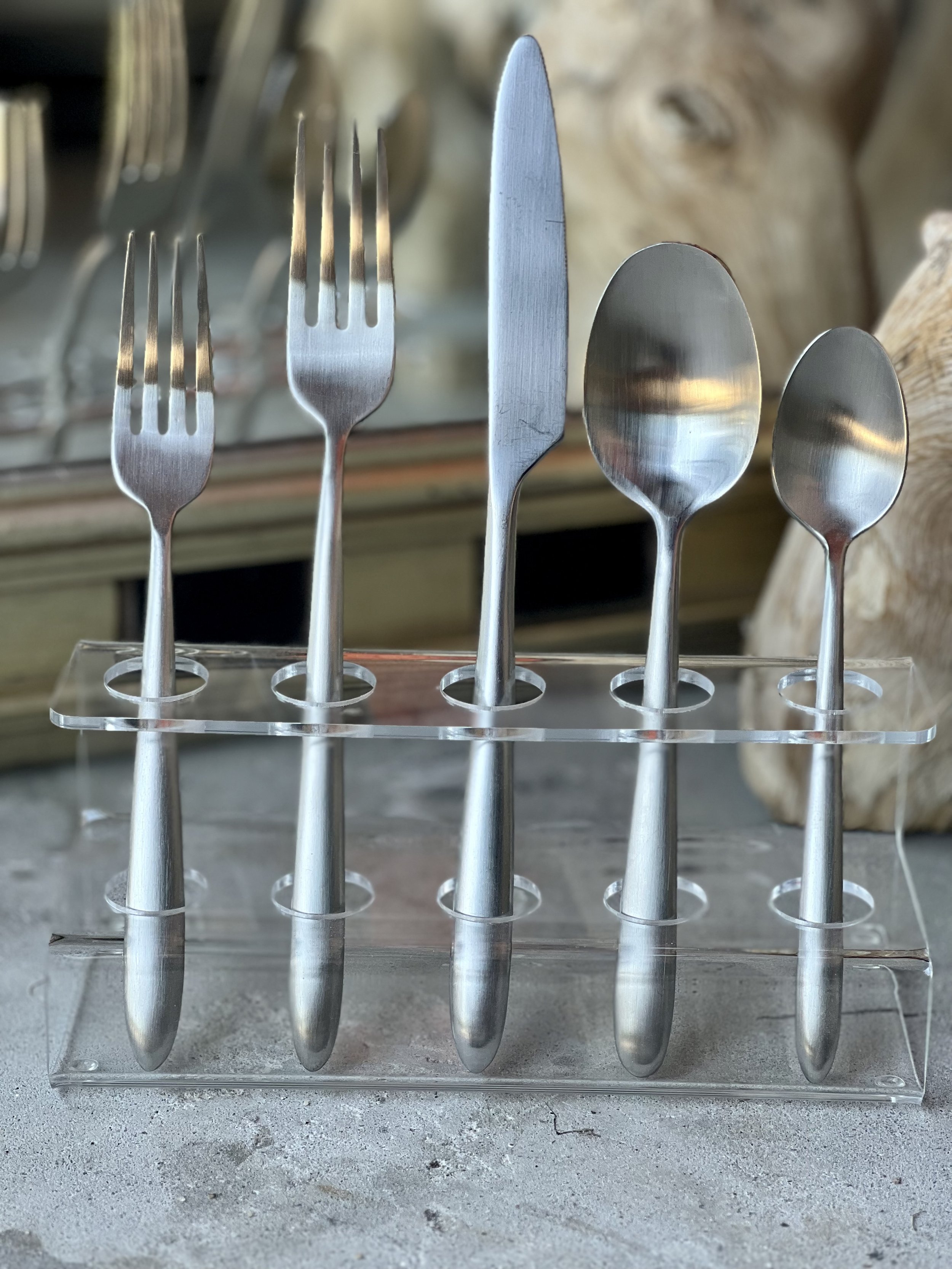 Velo Brushed Silver Flatware