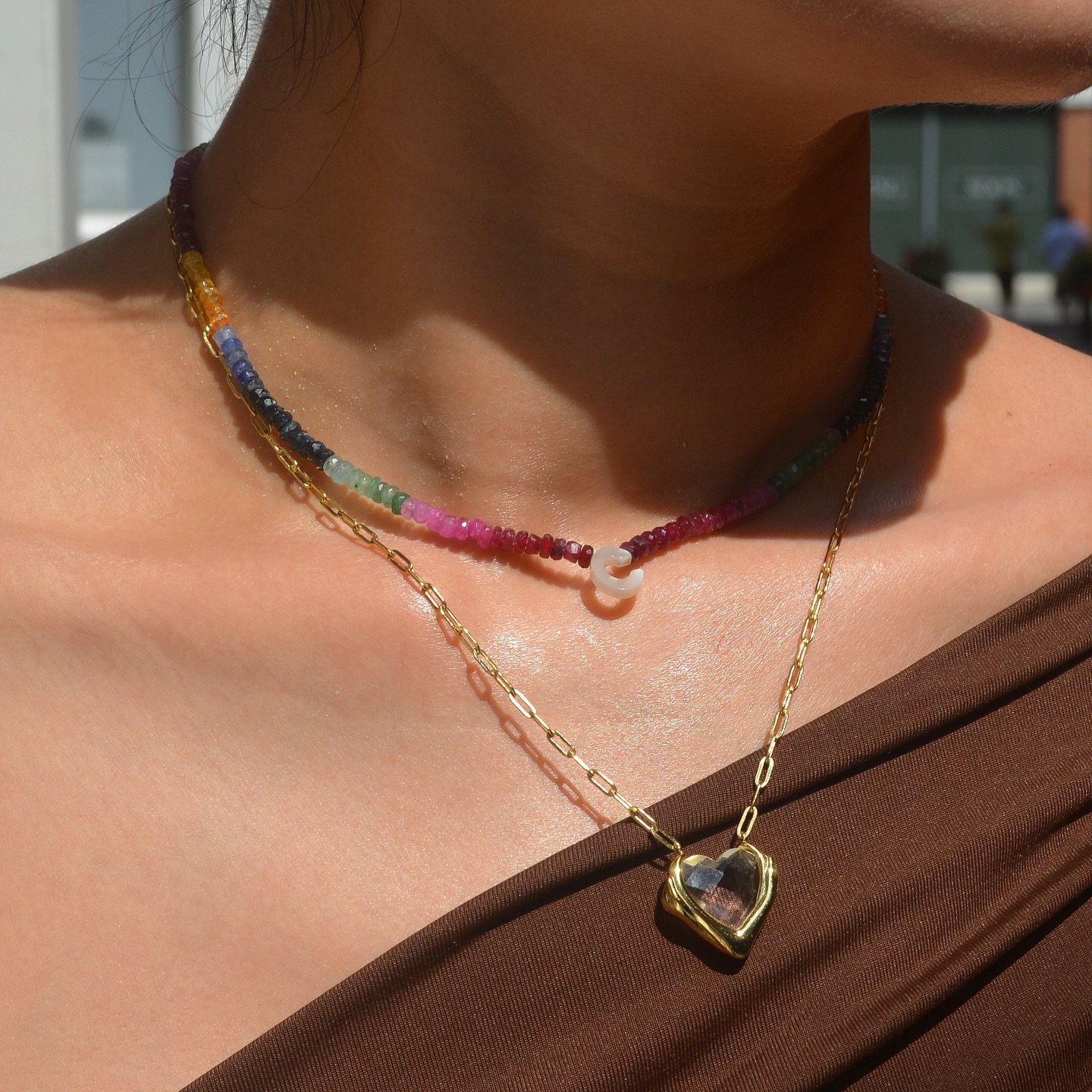 The Clear Quartz Self-Love Necklace meets the Rainbow Sapphire Personalized Necklace&mdash;an effortlessly radiant duo, designed to shine in perfect harmony.

#CarolinaWong #summerjewellery #handmadejewellery #sustainable #summerstyle #London #sustai