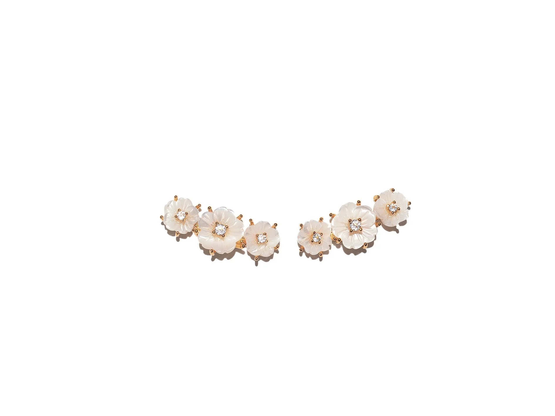 Bloom White Triple Studs