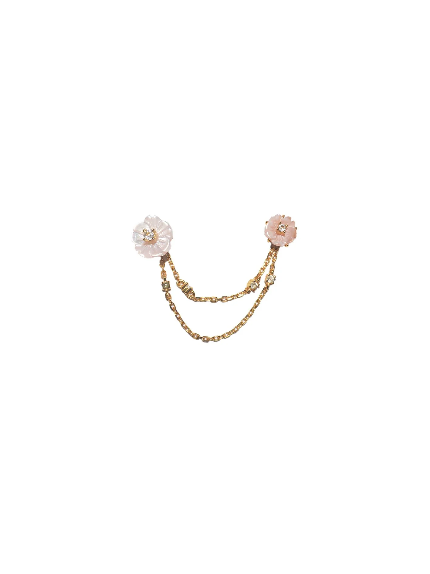 Bloom Rosy Studs with Chain