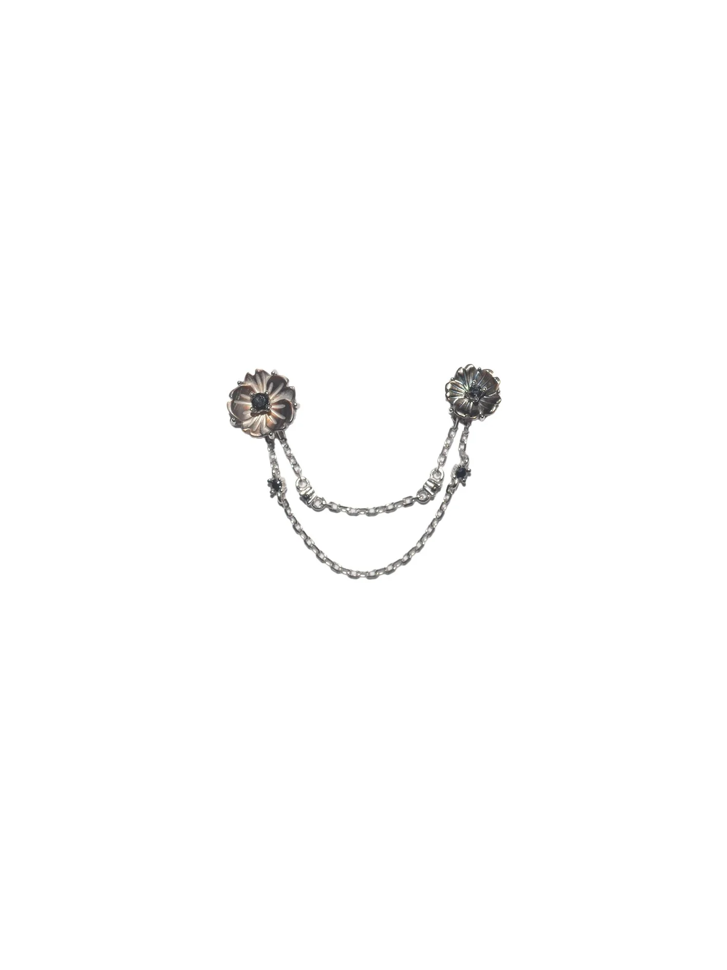 Bloom Nero Studs with Chain