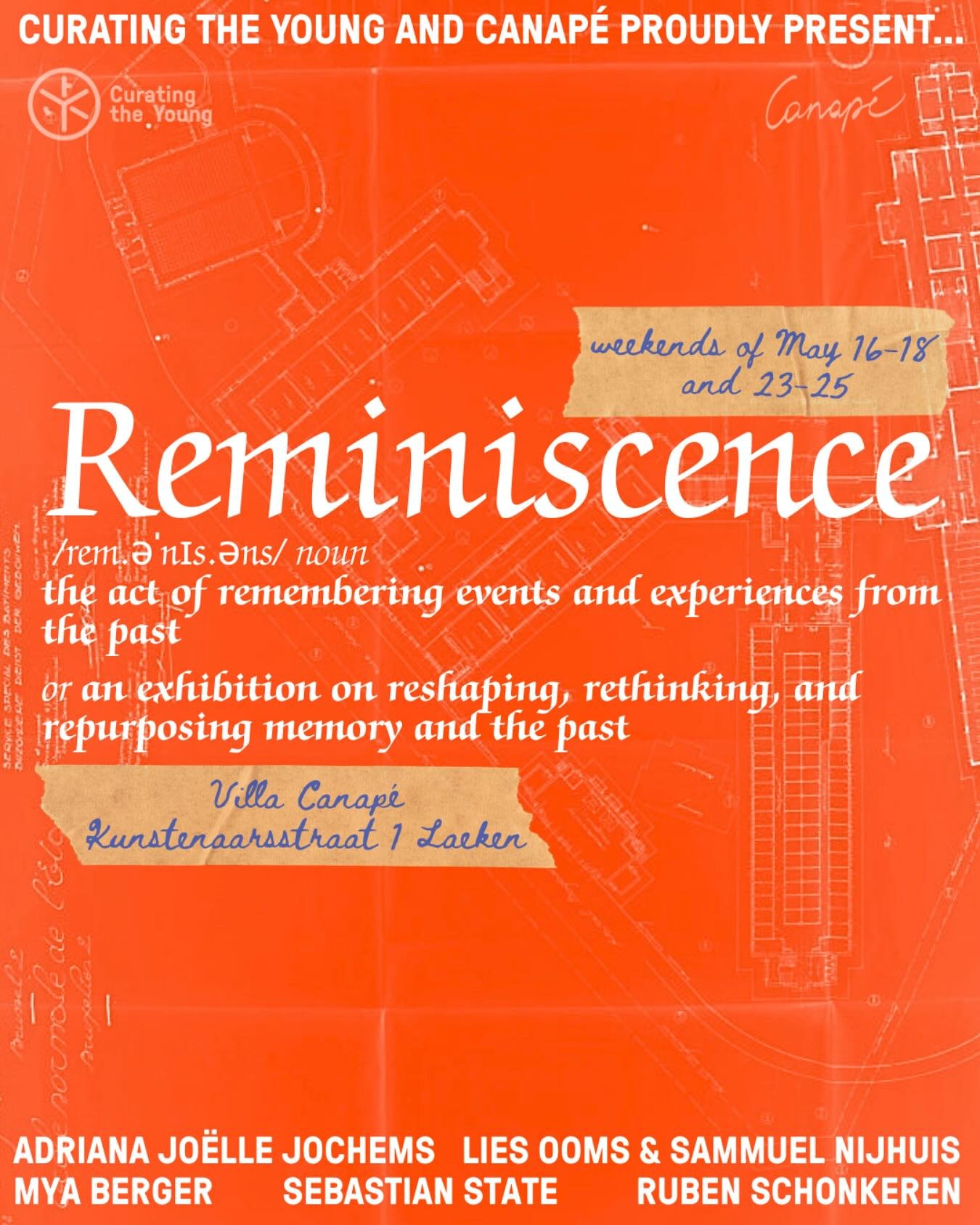 REMINISCENCE 🍊 MAY 16-18 AND 23-25 - VILLA CANAP&Eacute;

We are shaped by what we carry: stories, memories, grief, love, and the places we come from. This exhibition brings together artists reflecting on remembrance, loss, identity, and roots. Thro