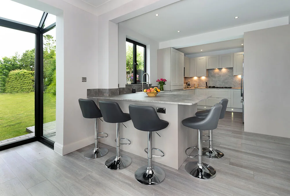 Open plan kitchen with a view | Banstead family