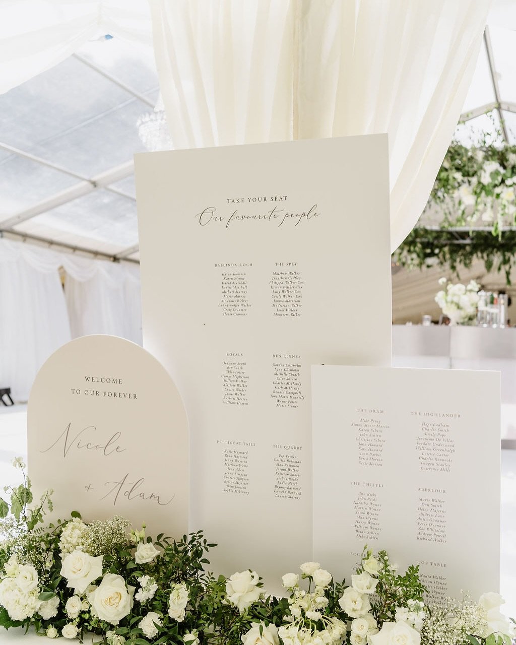 ✨ Dreaming of a timeless celebration? Look no further, the clue is quite literally in our name!⁠
⁠
Throwing back to this spectacular all-white May Wedding last year at the amazing backdrop of Cluny Castle🕊️ Planned by our brilliant @jamietimelesswhi