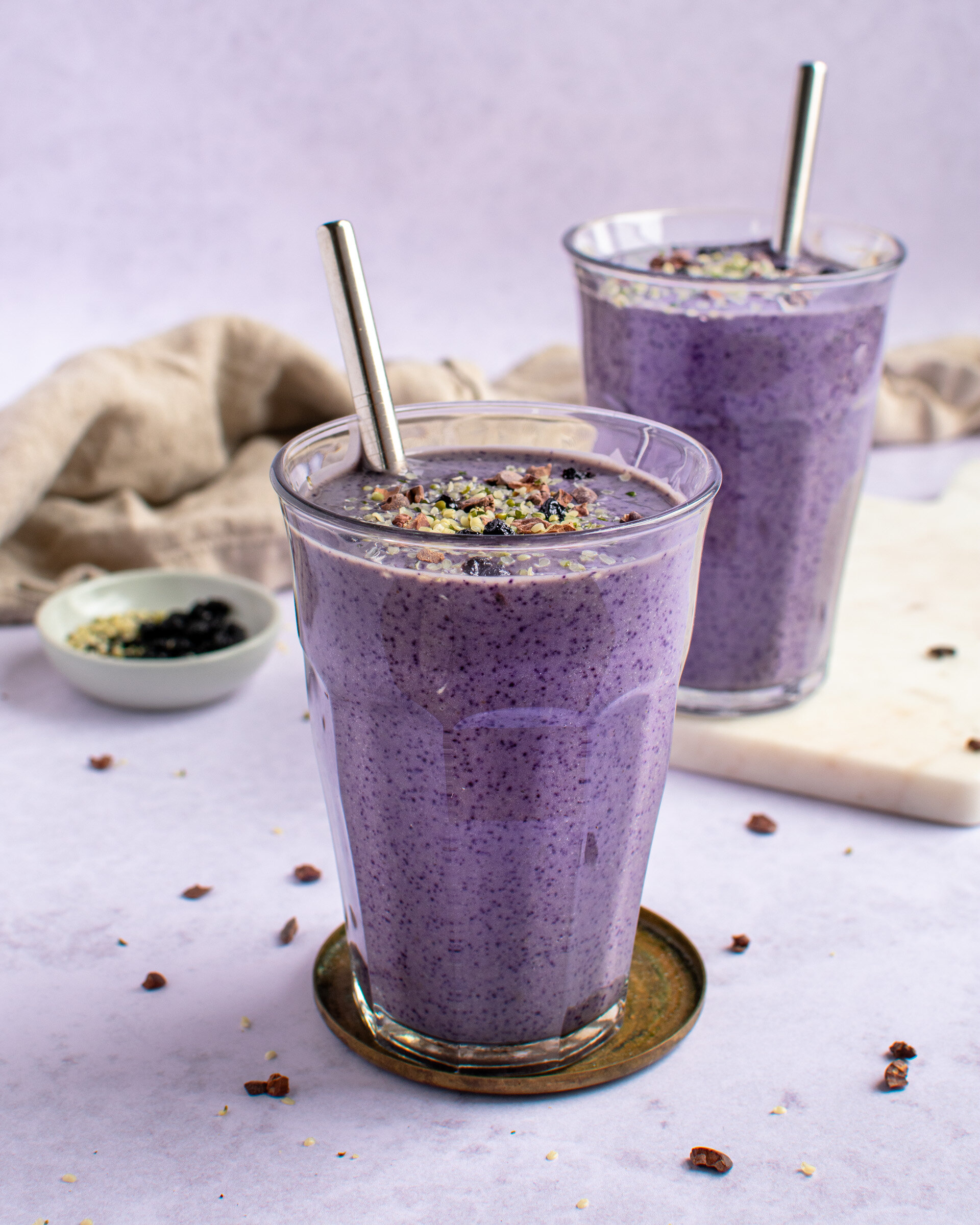 Berry Smoothie with Peanut Butter - Being Nutritious