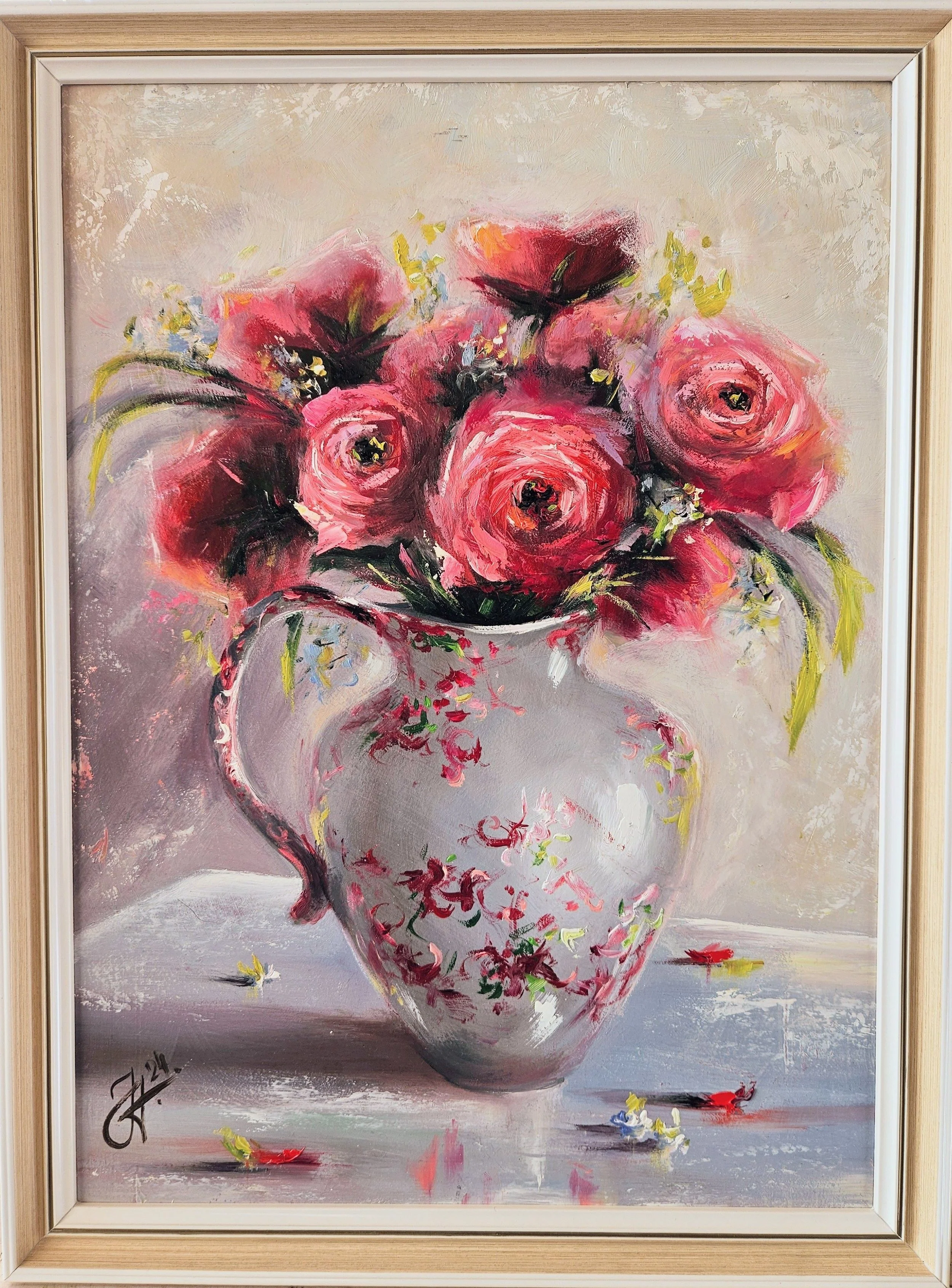 Obraz "Červené ruže"- rozmer 25x34 cm