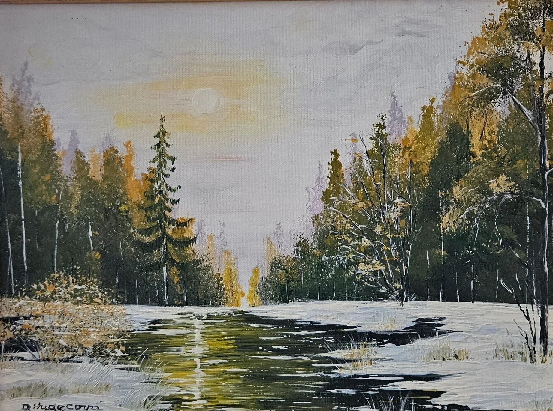 Obraz "Les v zime"- rozmer  40x30 cm