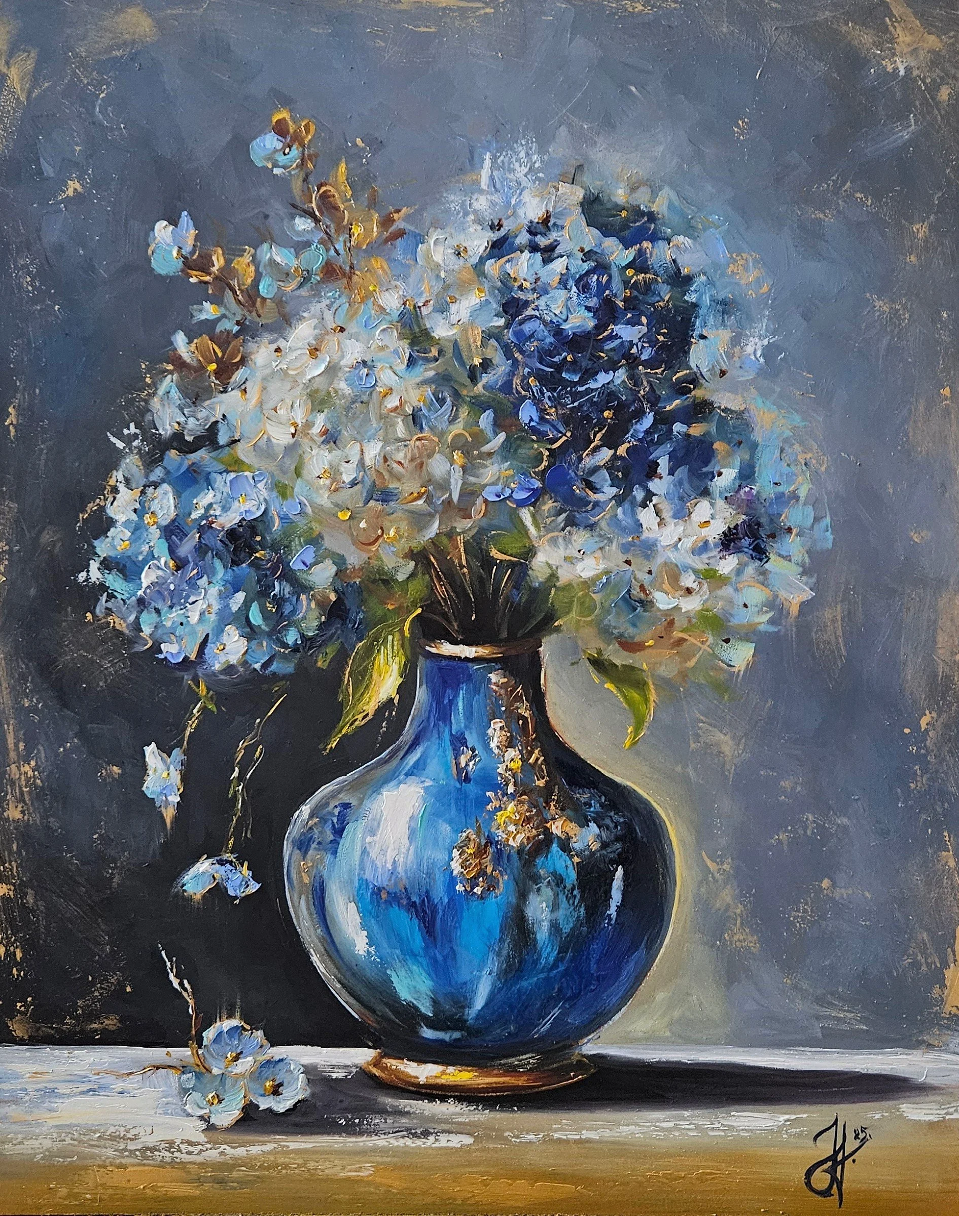 Obraz "Modré hortenzie"