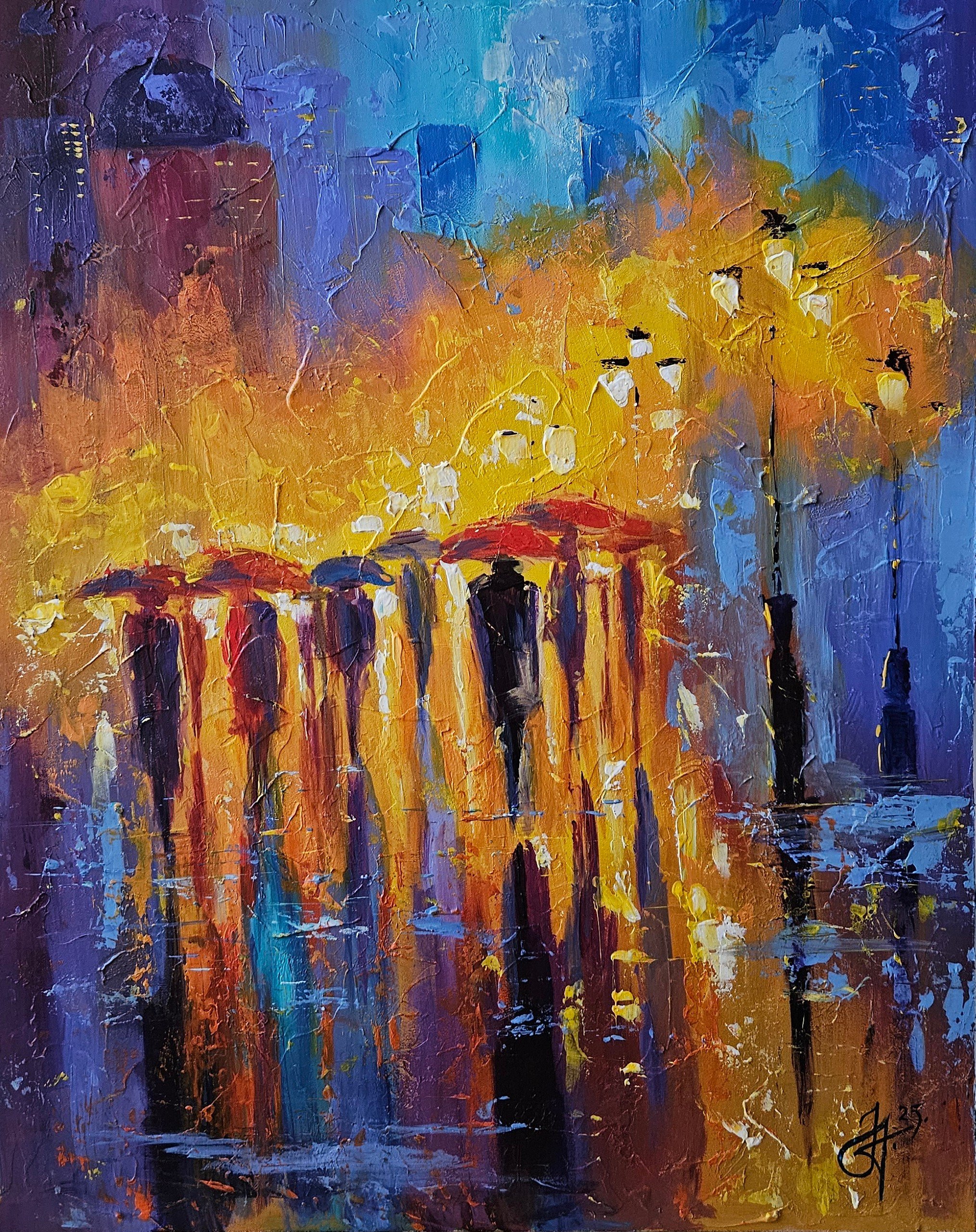 Obraz "Večer v meste"