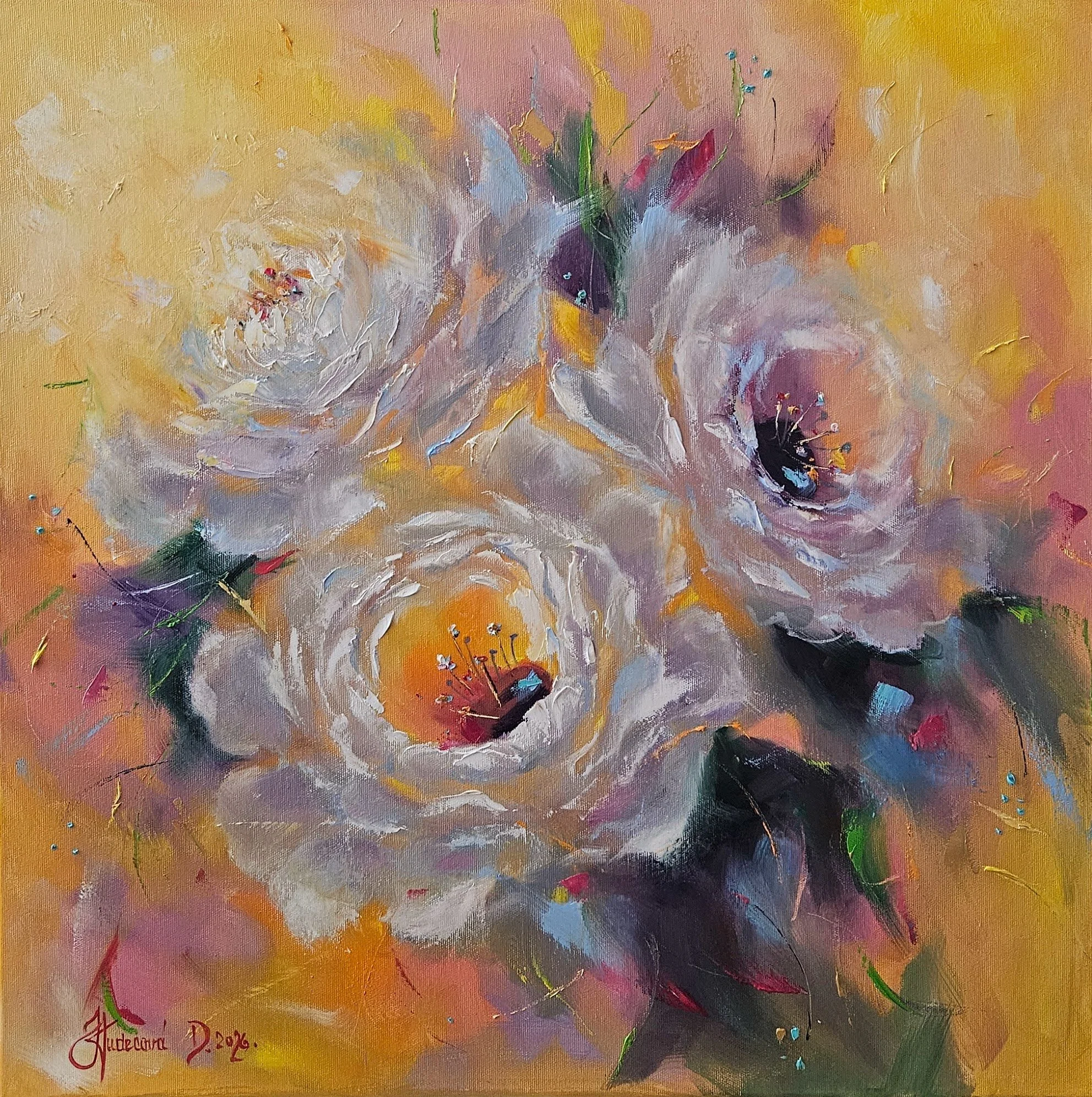Obraz "Pivónie" - rozmer 60x60 cm